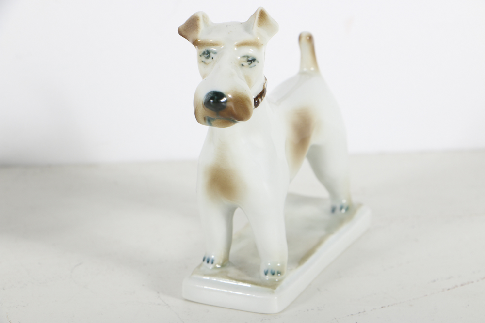 Zsolany Porcelain Dog Figurines
