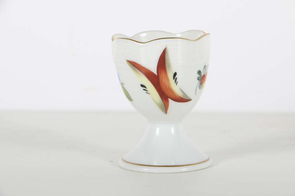 Herend Porcelain Sugar Bowls, Egg Cup and Pitcher