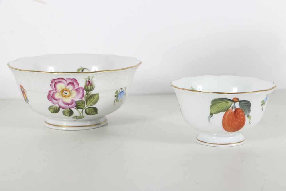 Herend Porcelain Sugar Bowls, Egg Cup and Pitcher