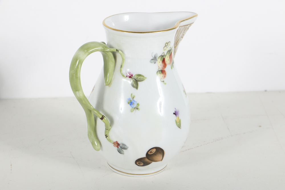 Herend Porcelain Sugar Bowls, Egg Cup and Pitcher