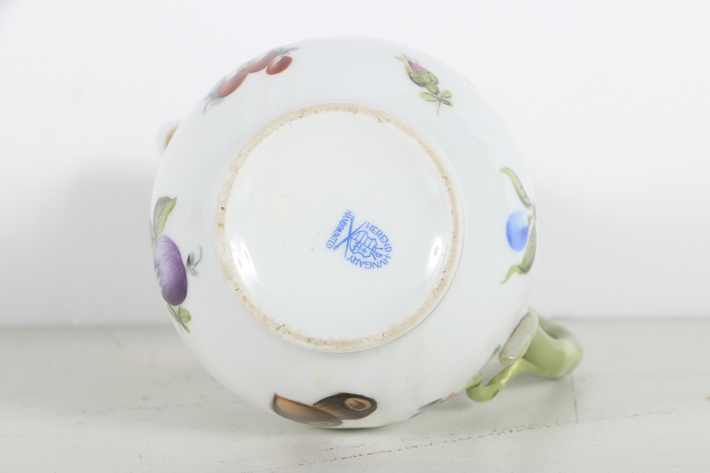 Herend Porcelain Sugar Bowls, Egg Cup and Pitcher