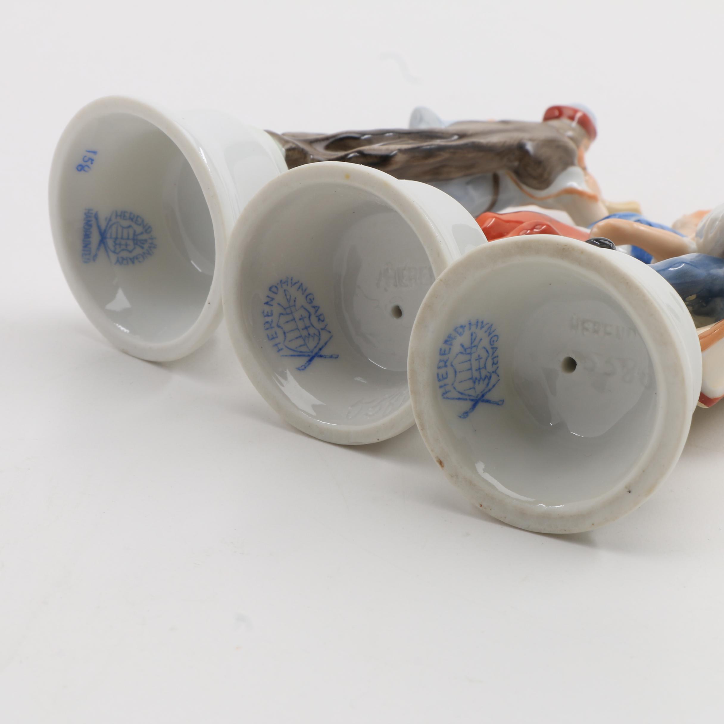 Three Herend Mini Porcelain Figurines