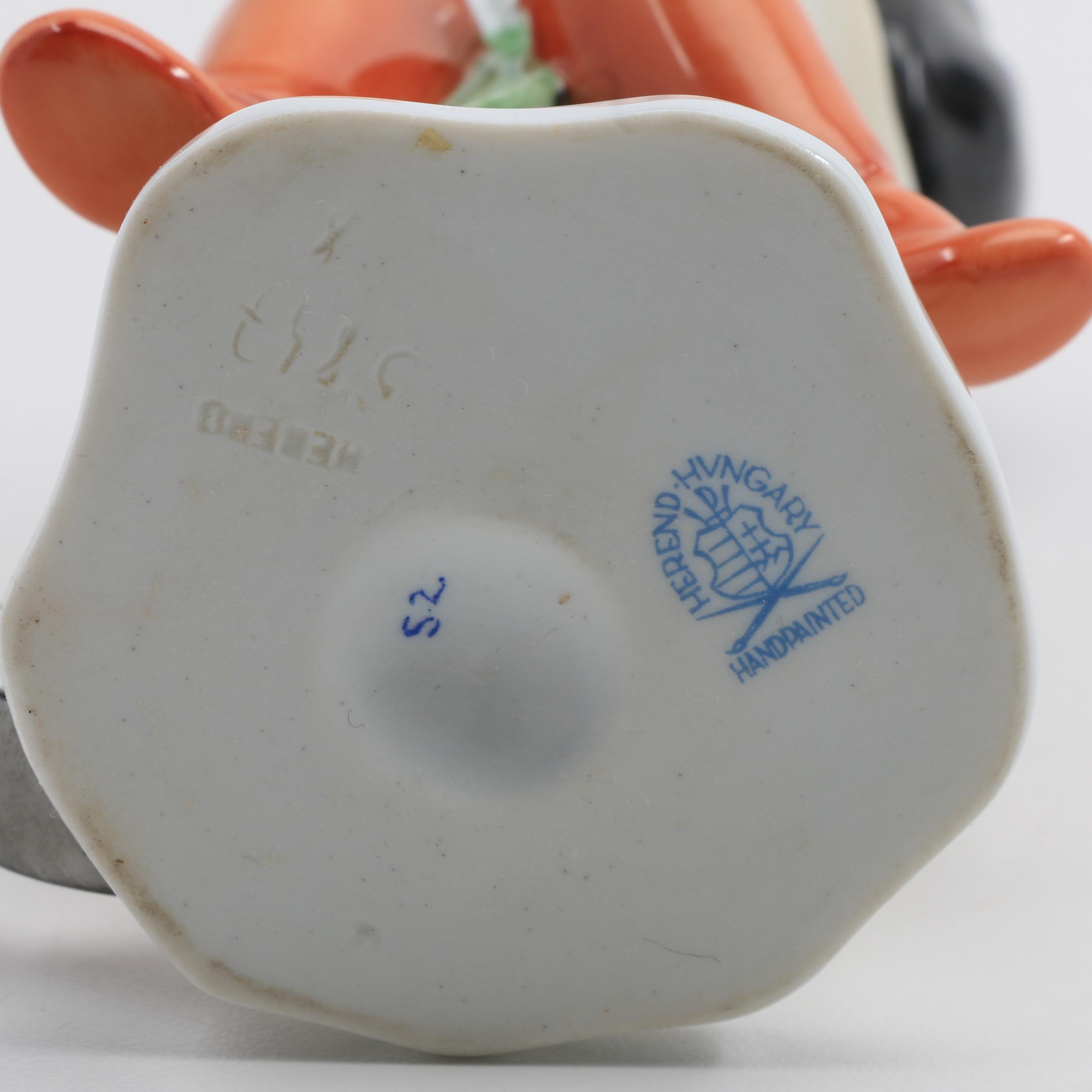 Herend Porcelain Figurine Of A Boy With Boots