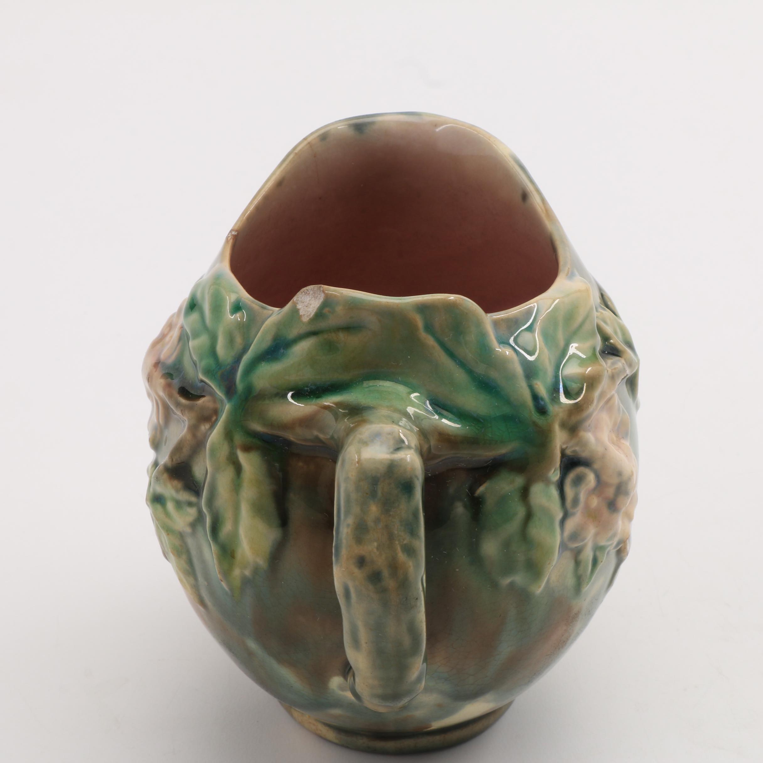 English Majolica Etruscan Pitcher