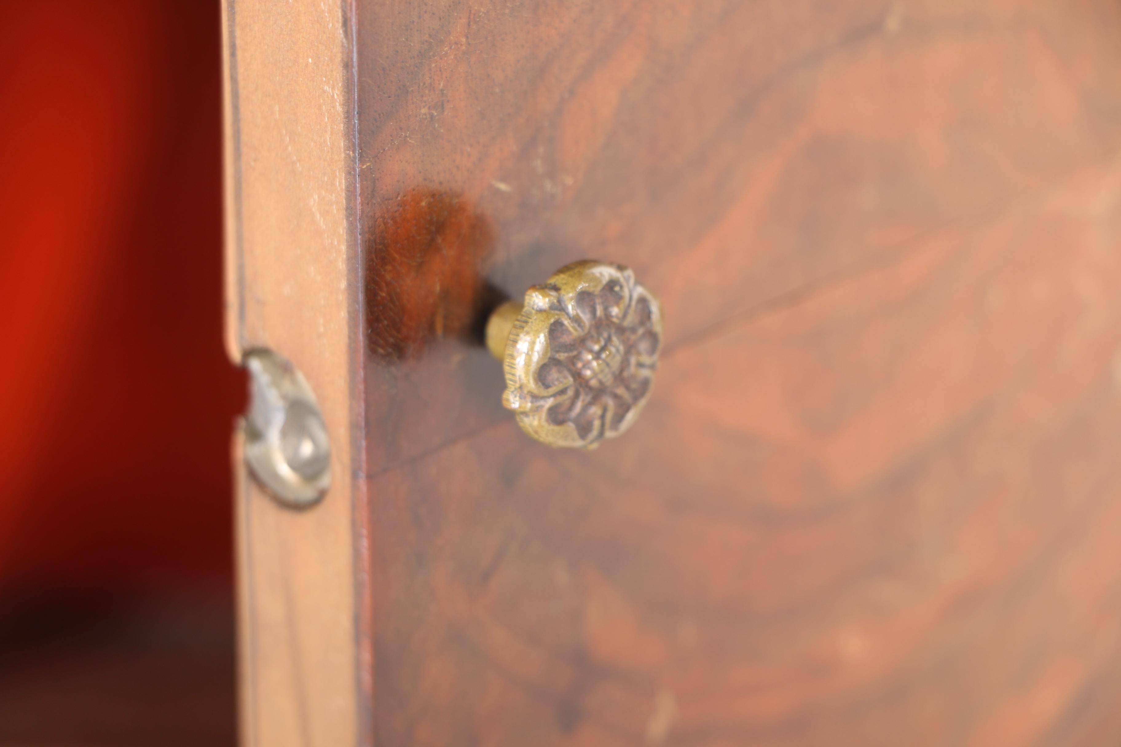 Vintage Queen Anne Style Walnut Humidor and Magazine Rack