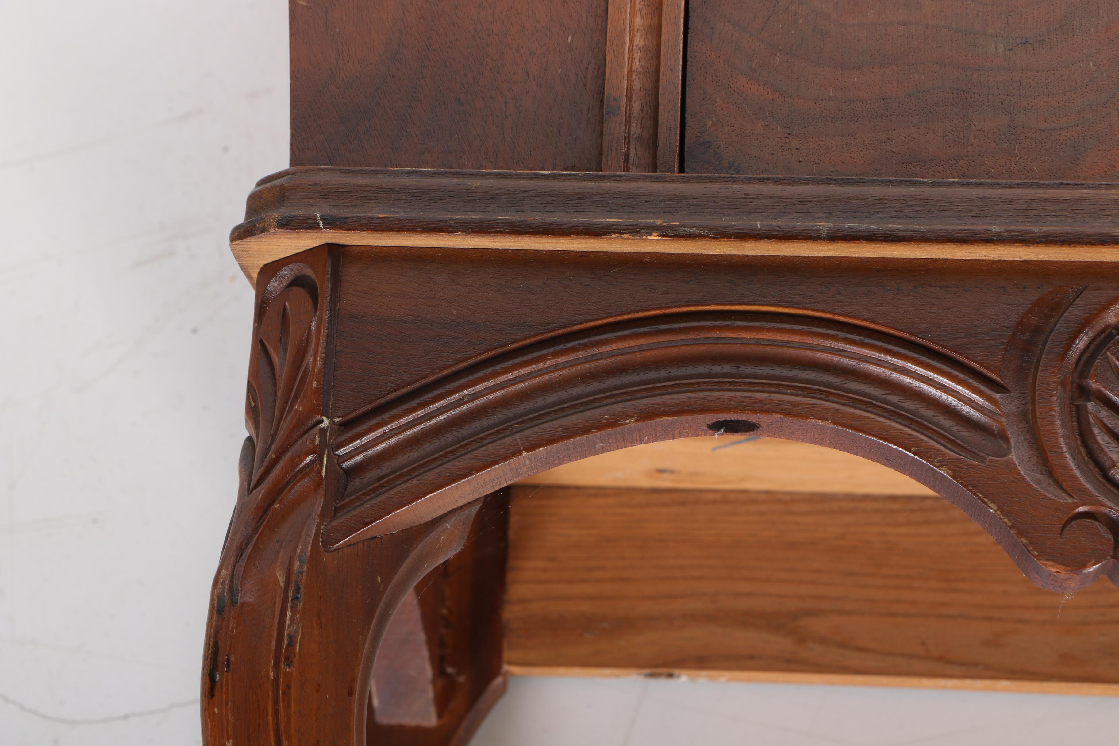 Vintage Queen Anne Style Walnut Humidor and Magazine Rack