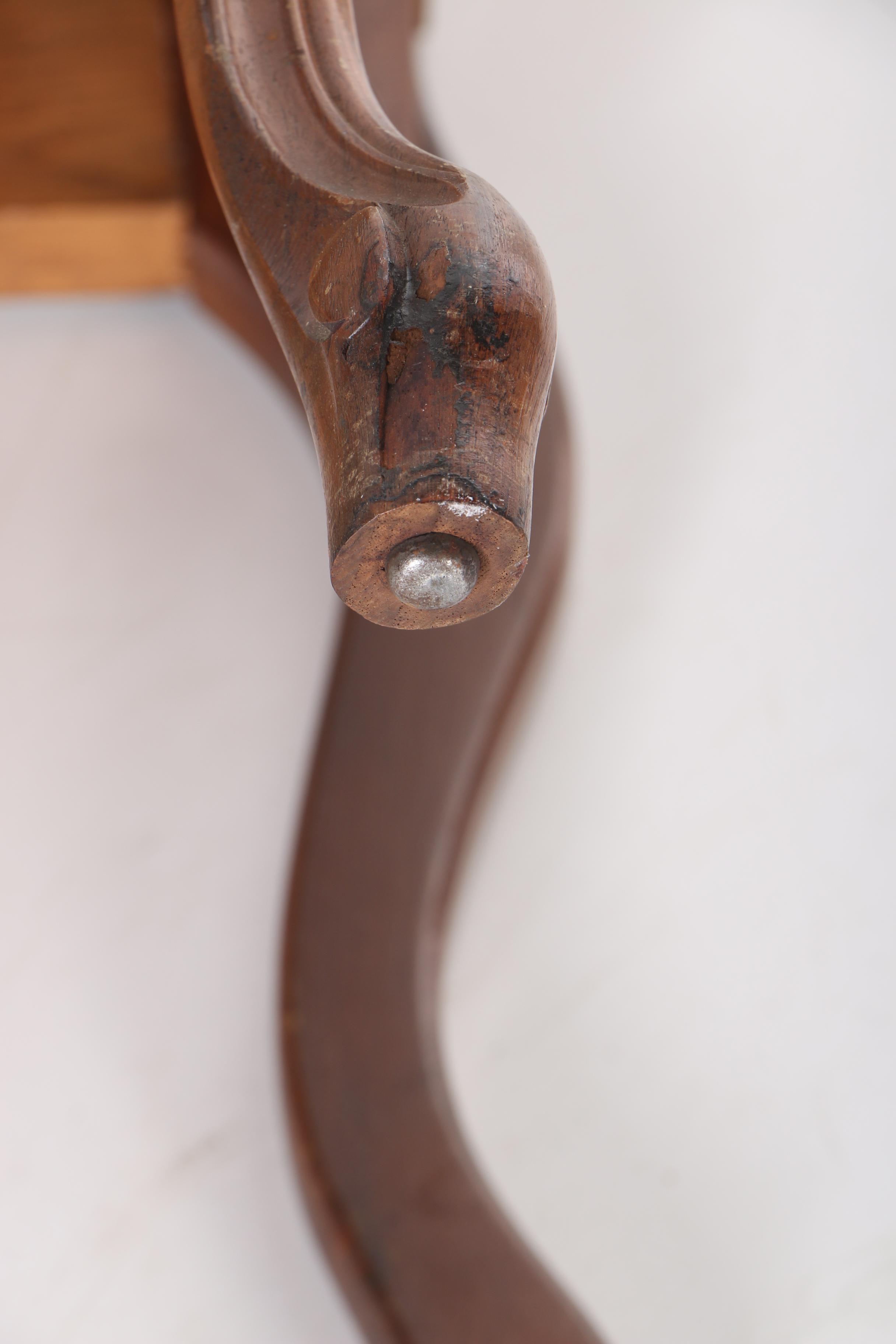 Vintage Queen Anne Style Walnut Humidor and Magazine Rack