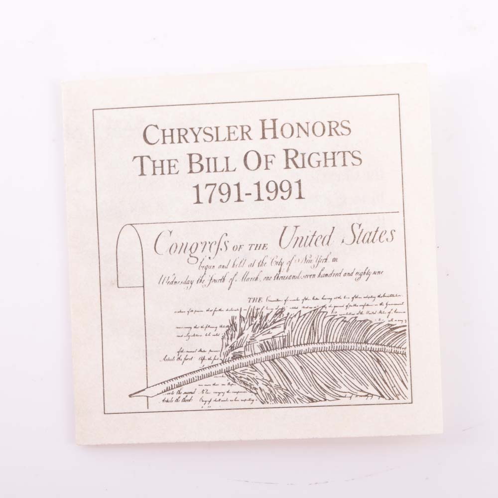 1991 Bill of Rights Silver Medallion