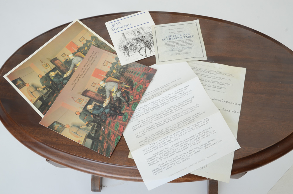 Reproduction American Civil War "Surrender Table"