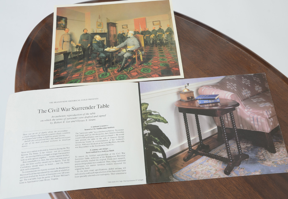 Reproduction American Civil War "Surrender Table"