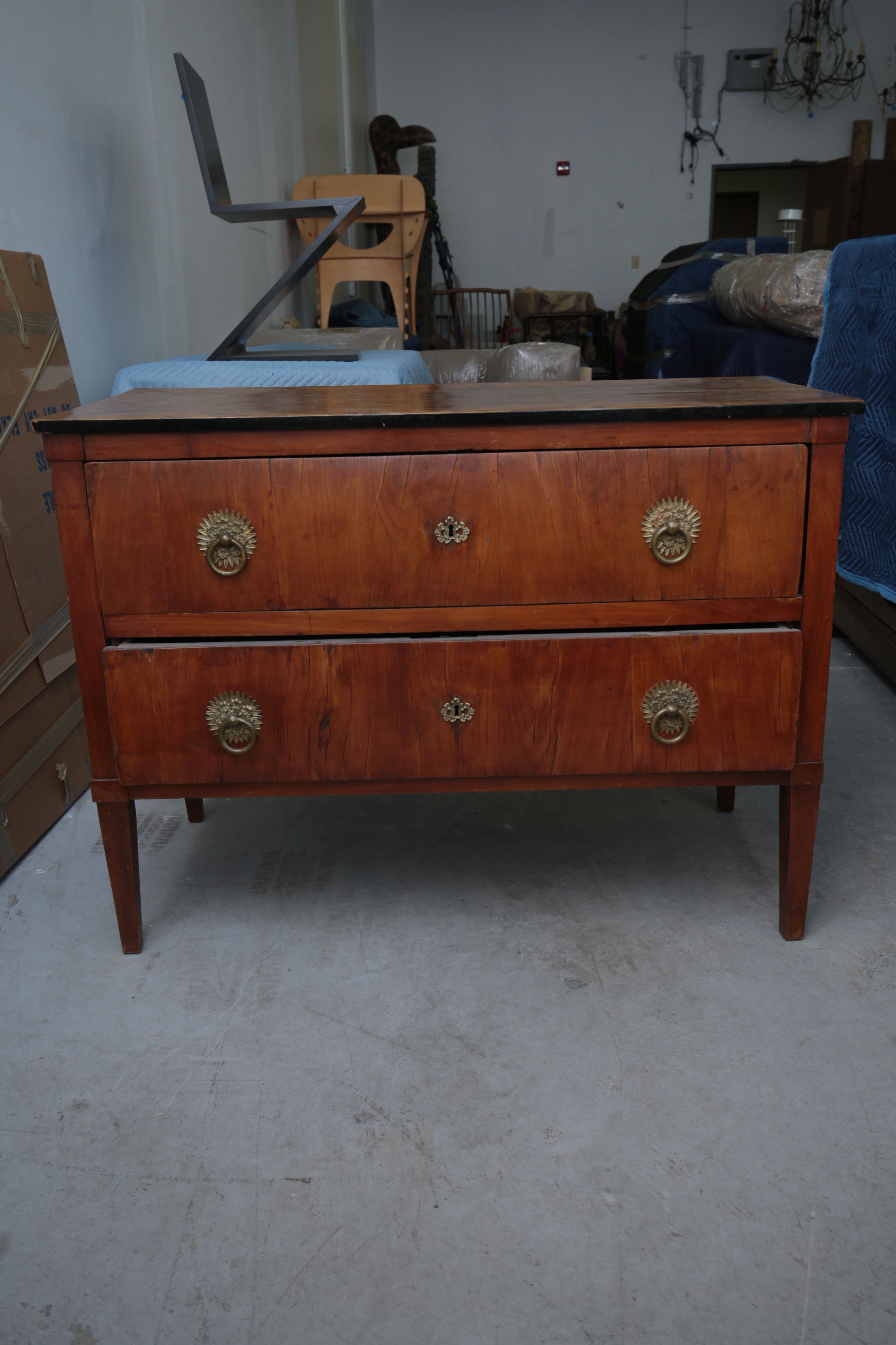 Antique Continental Walnut Commode, Circa 1800 - 1840