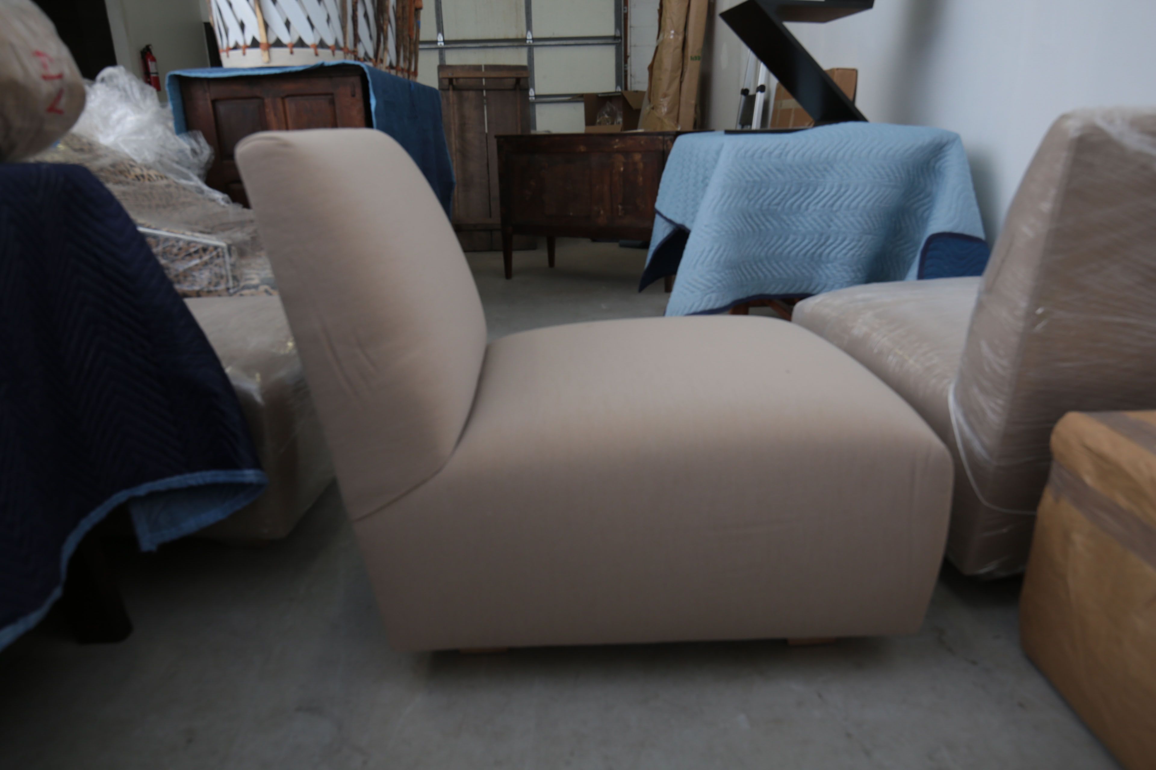 Contemporary Sofa and Matching Upholstered Chairs by D. Langston of Denver, CO