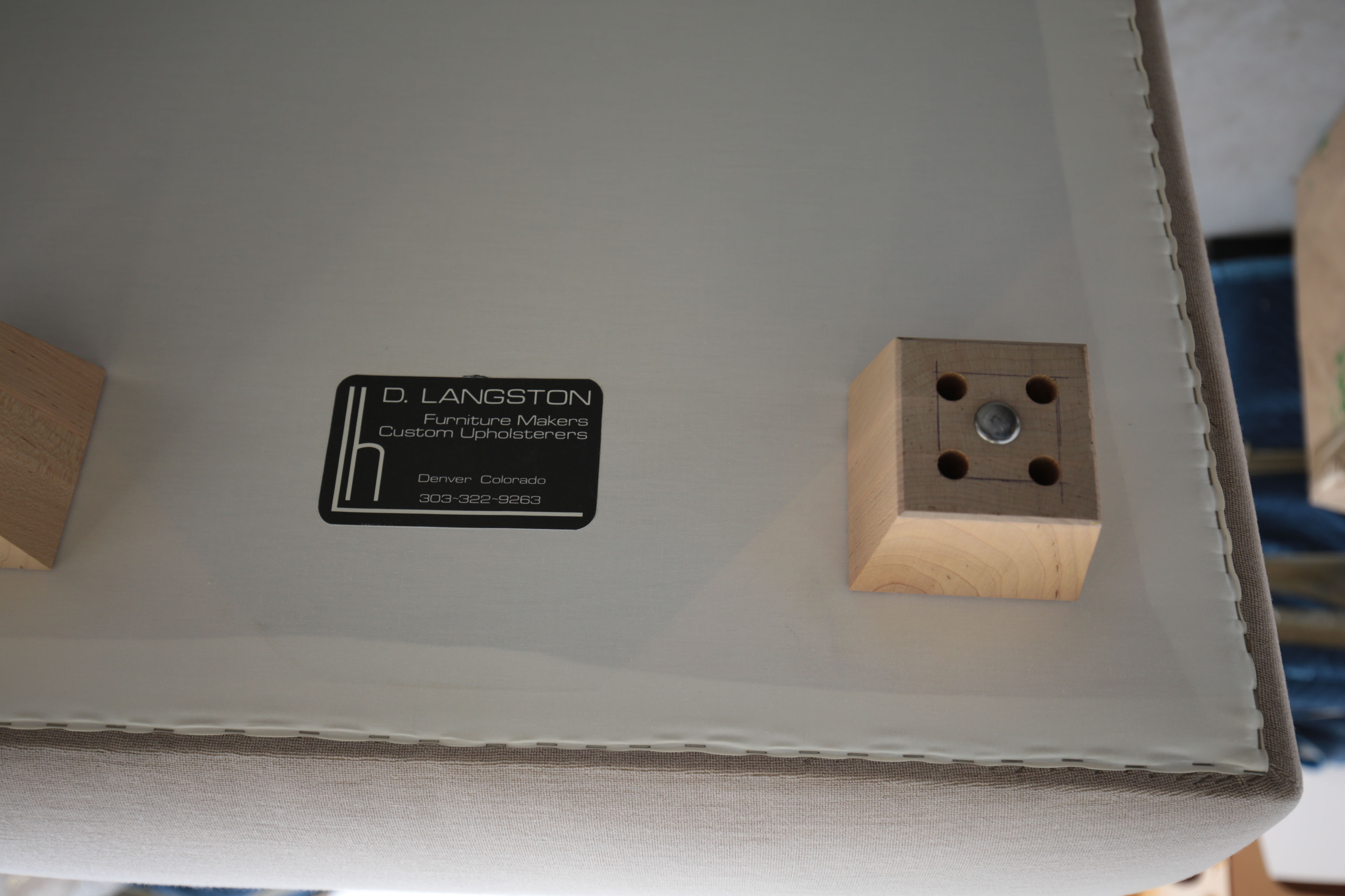 Contemporary Sofa and Matching Upholstered Chairs by D. Langston of Denver, CO