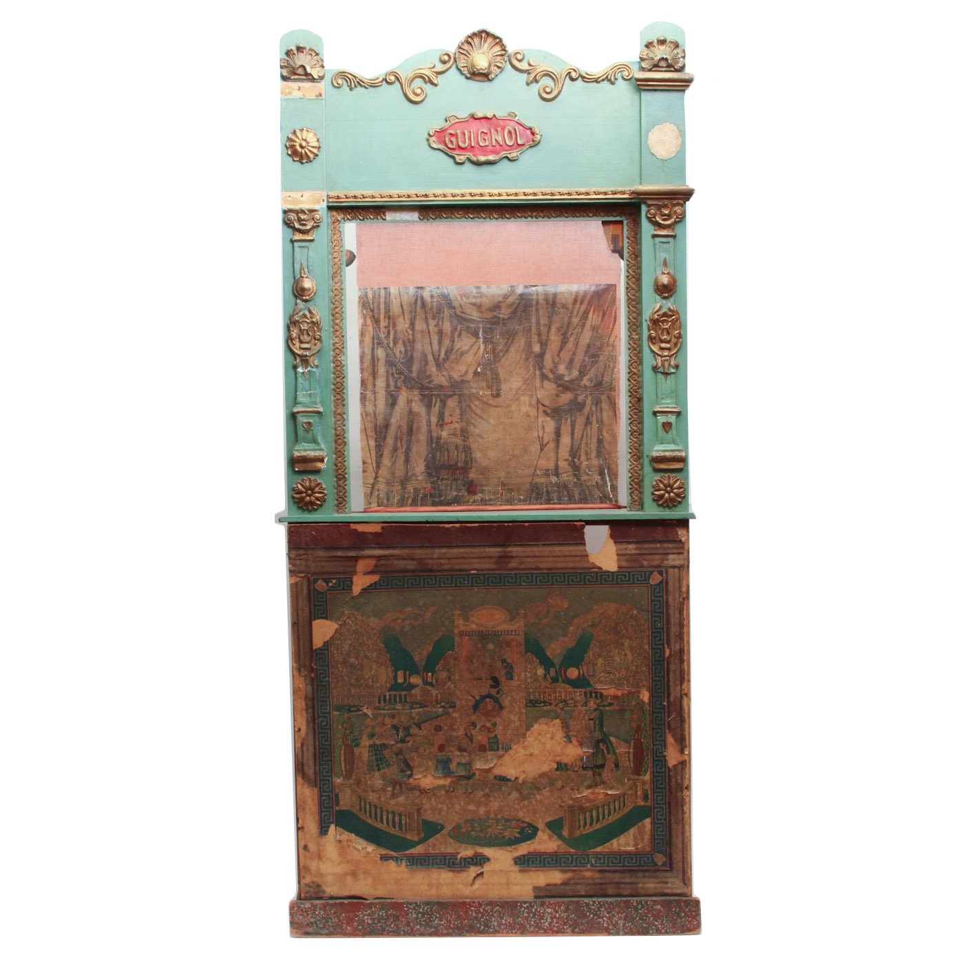 Antique French Puppet Theater Stage