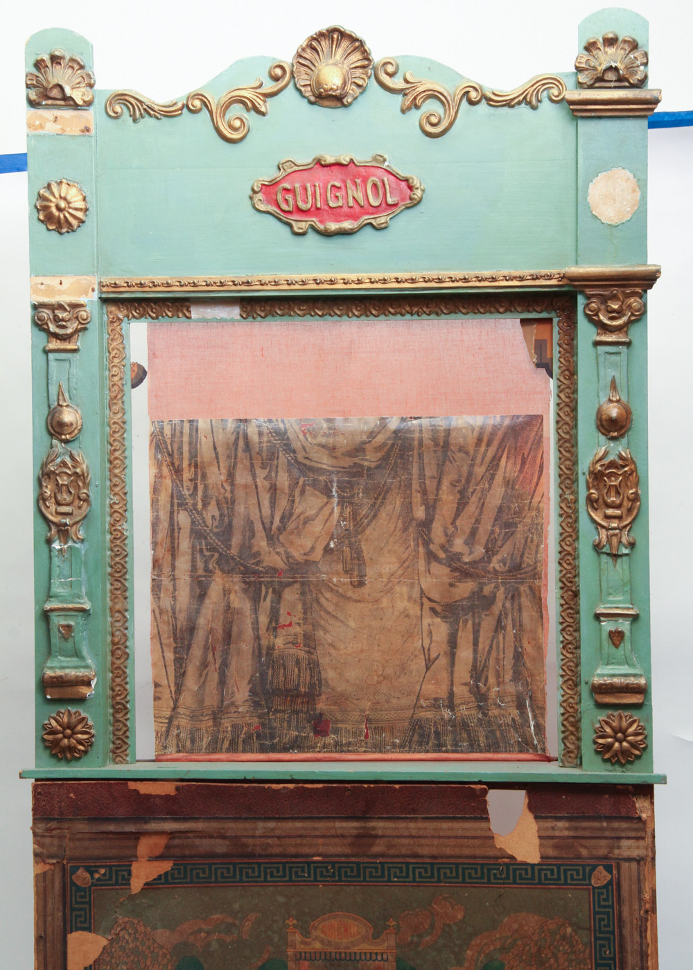 Antique French Puppet Theater Stage