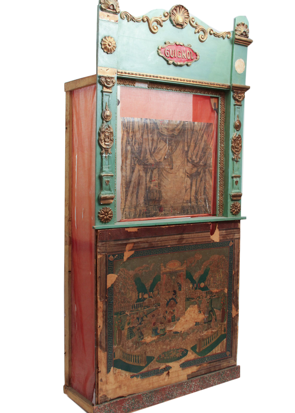 Antique French Puppet Theater Stage