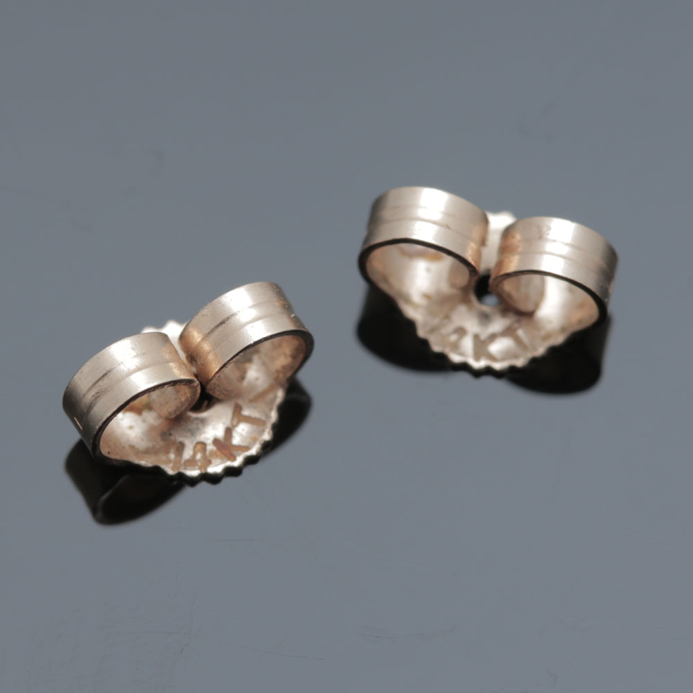 14K Yellow Gold Cultured Pearl and Cubic Zirconia Stud Earrings