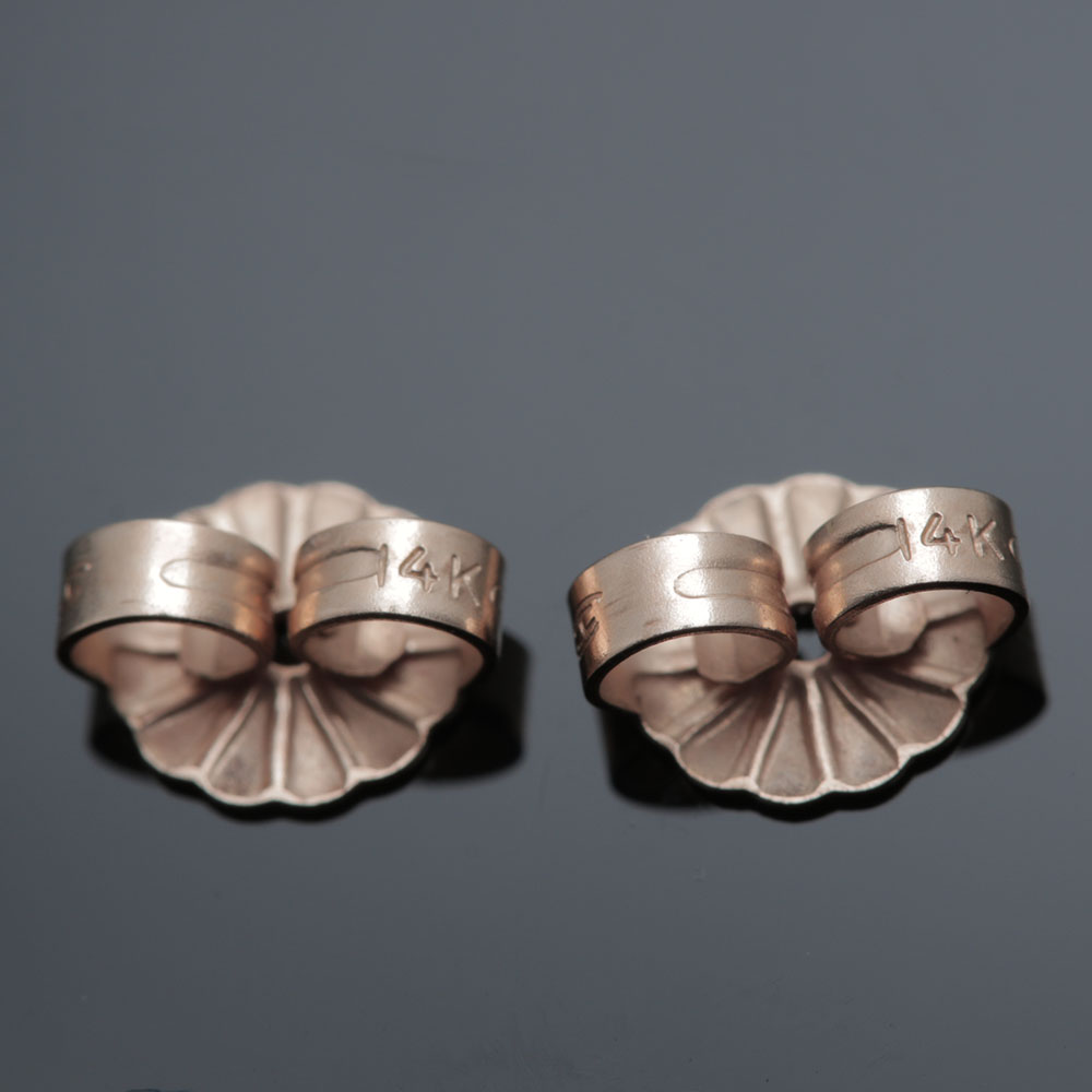 14K Yellow Gold Cultured Pearl and Cubic Zirconia Stud Earrings