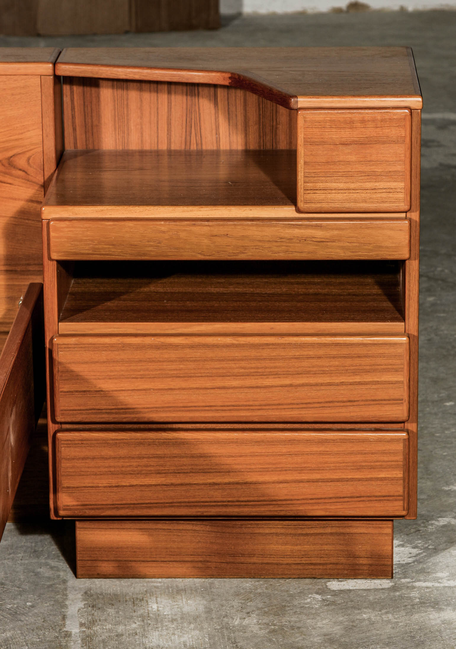 Teak Danish Modern Queen Size Bed Frame by Scan Coll