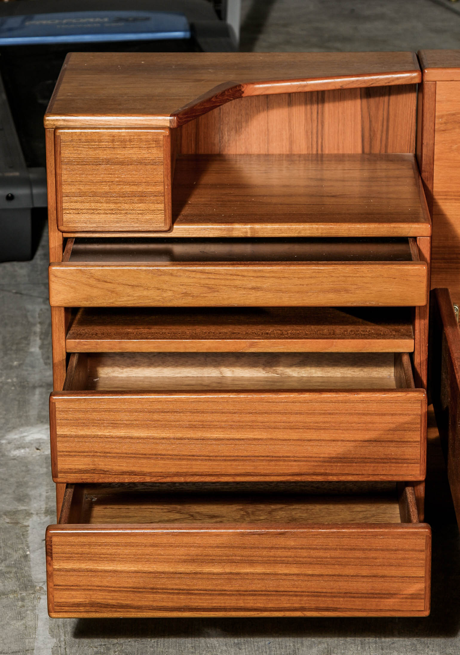 Teak Danish Modern Queen Size Bed Frame by Scan Coll