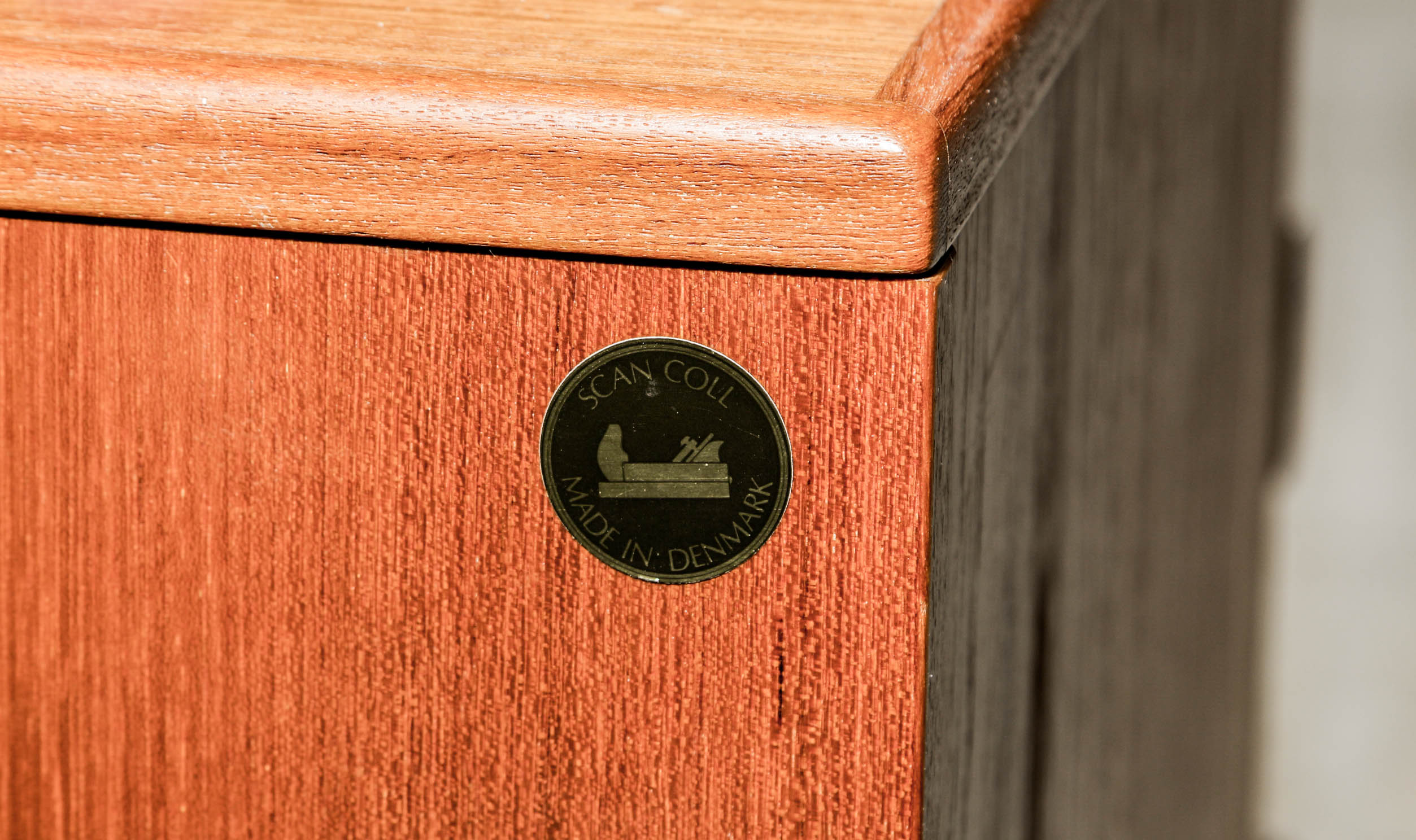 Teak Danish Modern Queen Size Bed Frame by Scan Coll