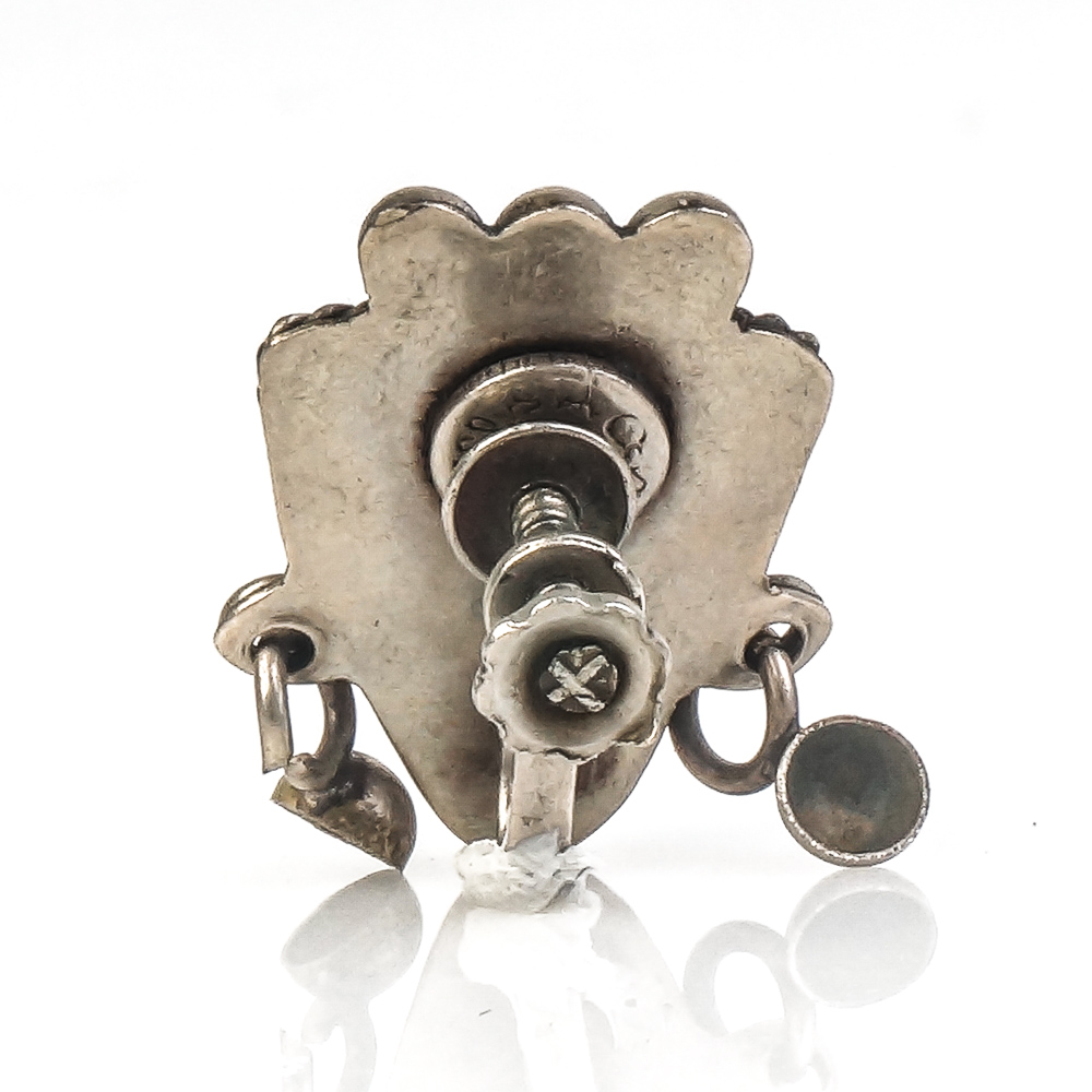 Collection of Vintage Mesoamerican and Thai Niello Sterling Silver Earrings