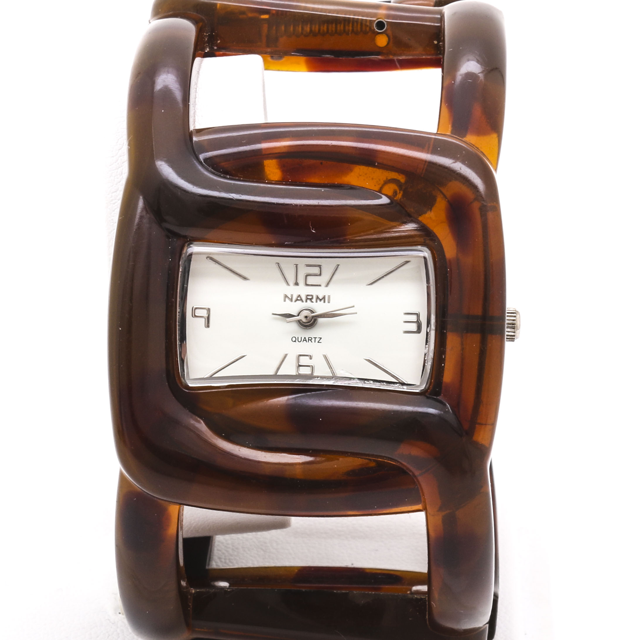 Narmie Quartz Hinged Cuff Watch