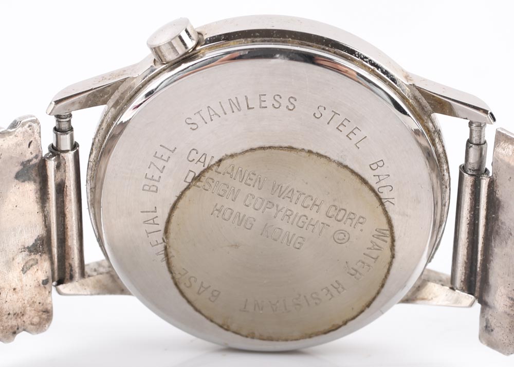 Vintage Guess Watch with Sterling Silver and Coral Accents