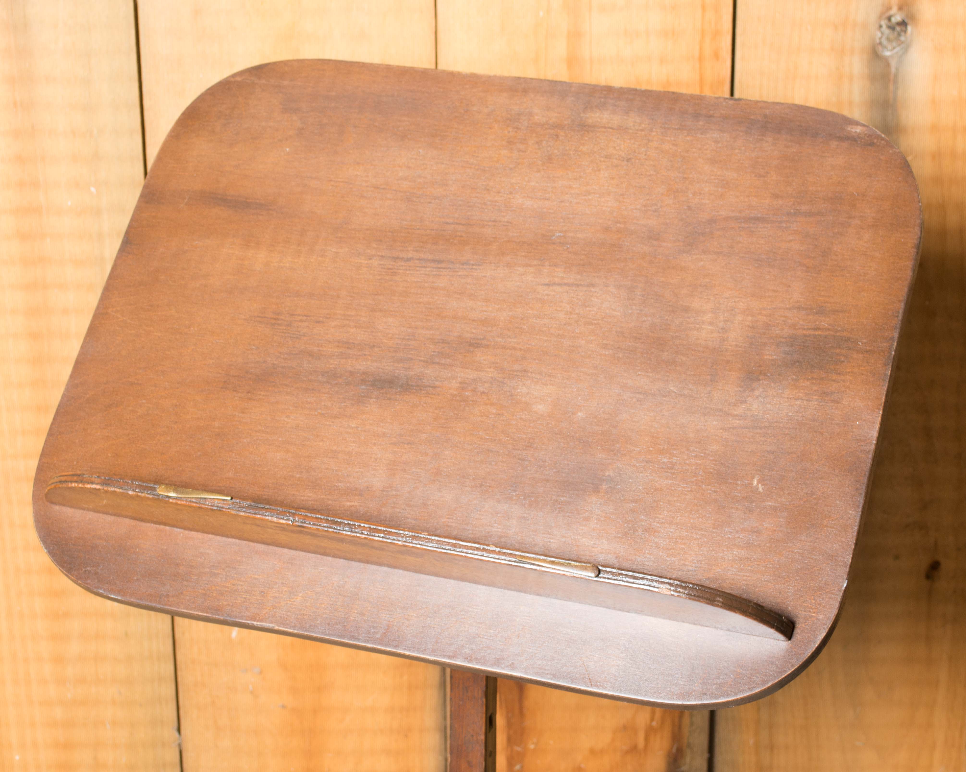 Antique Brass and Mixed Wood Music Stand