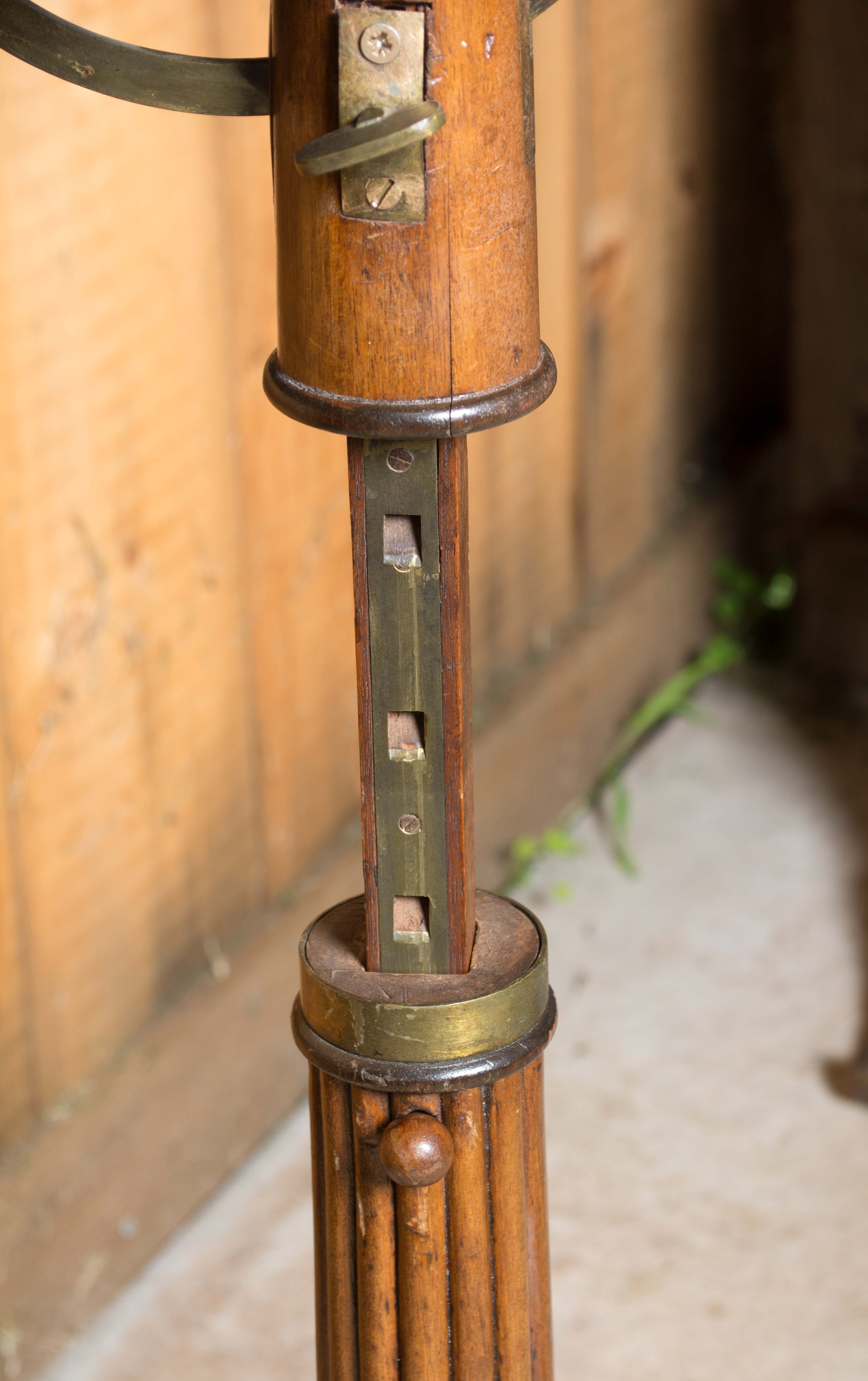 Antique Brass and Mixed Wood Music Stand