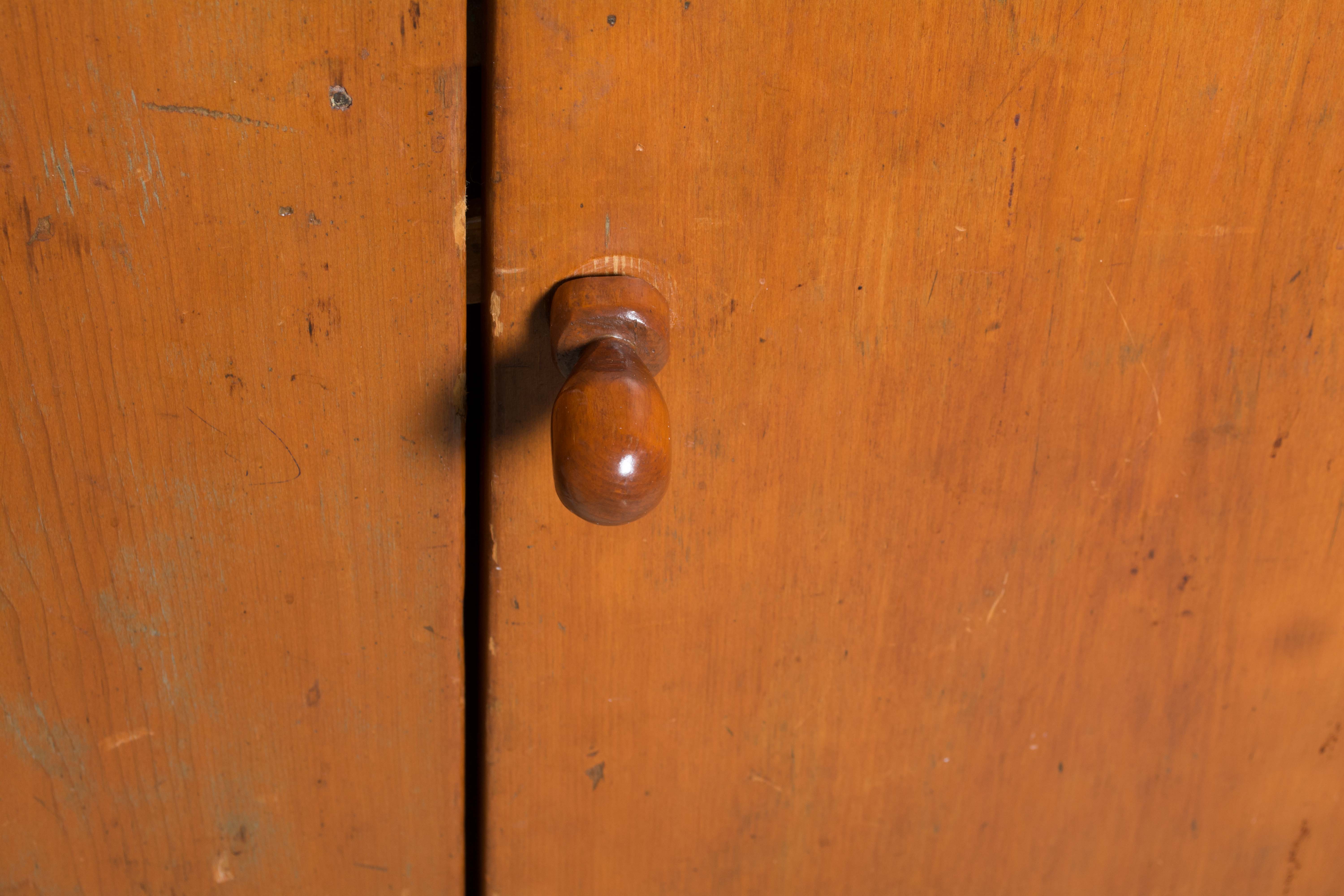 Antique Rustic Cabinet with Stepback Hutch