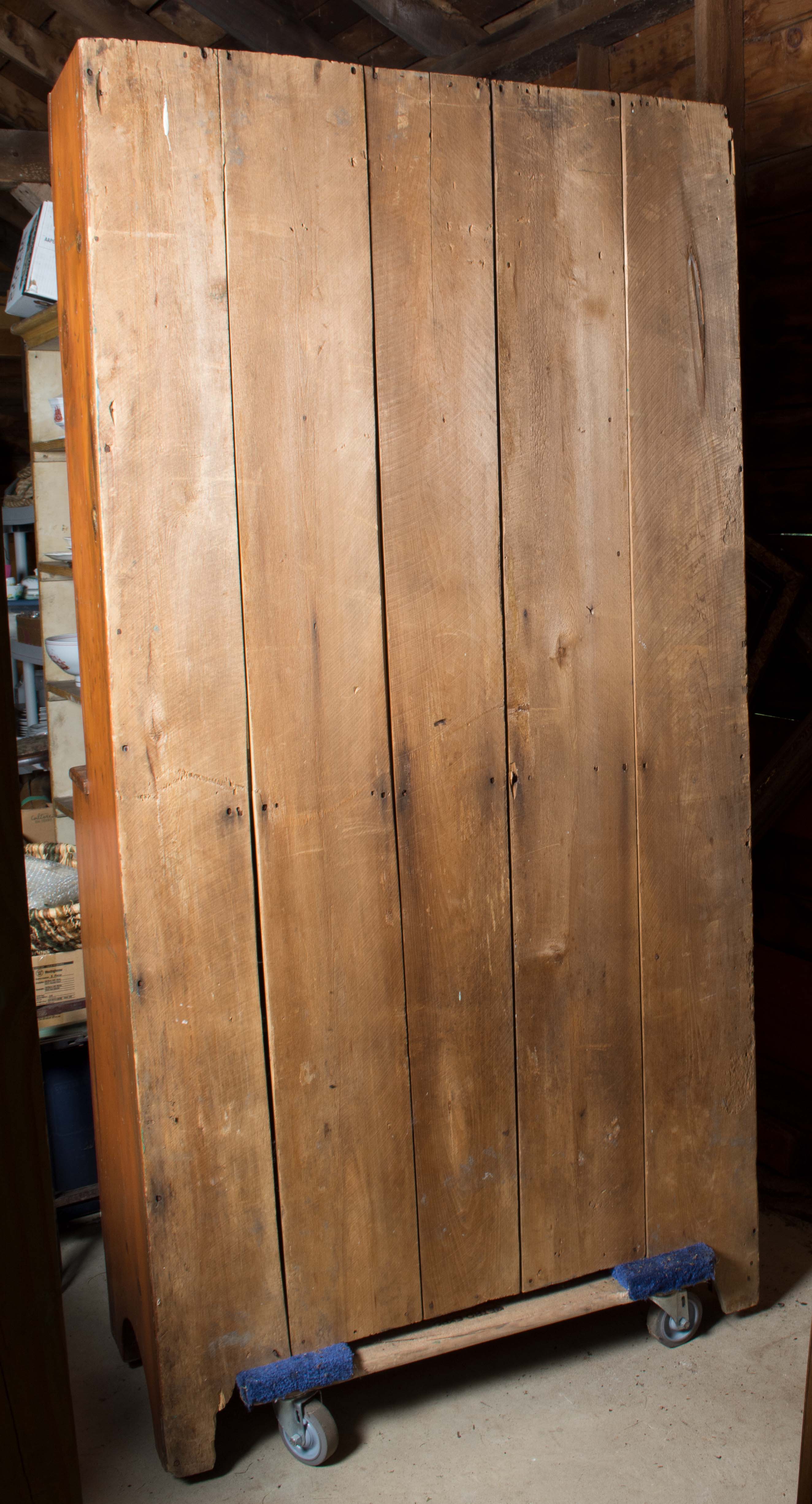 Antique Rustic Cabinet with Stepback Hutch