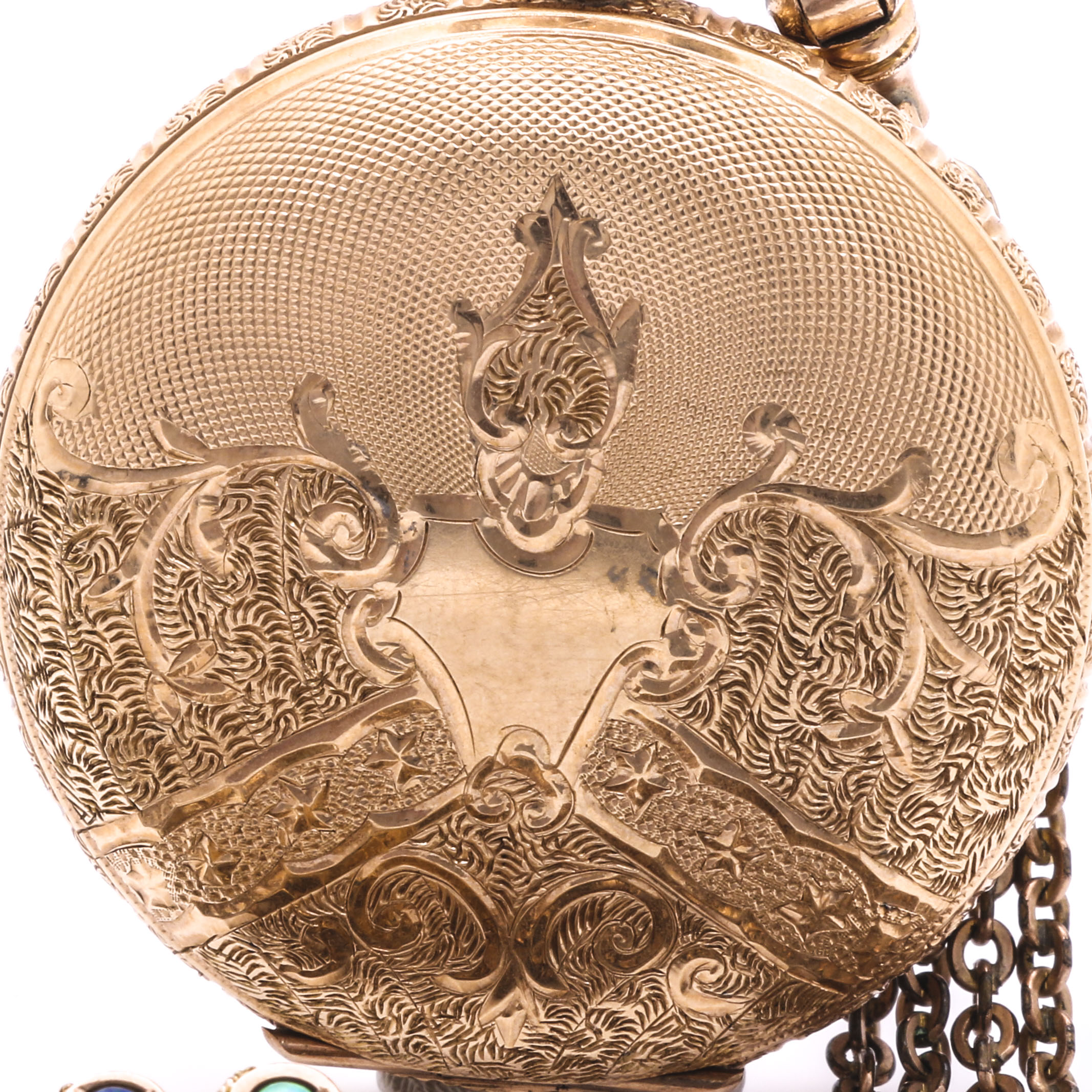 Elgin Pocket Watch with a Gold Filled Opal Chain