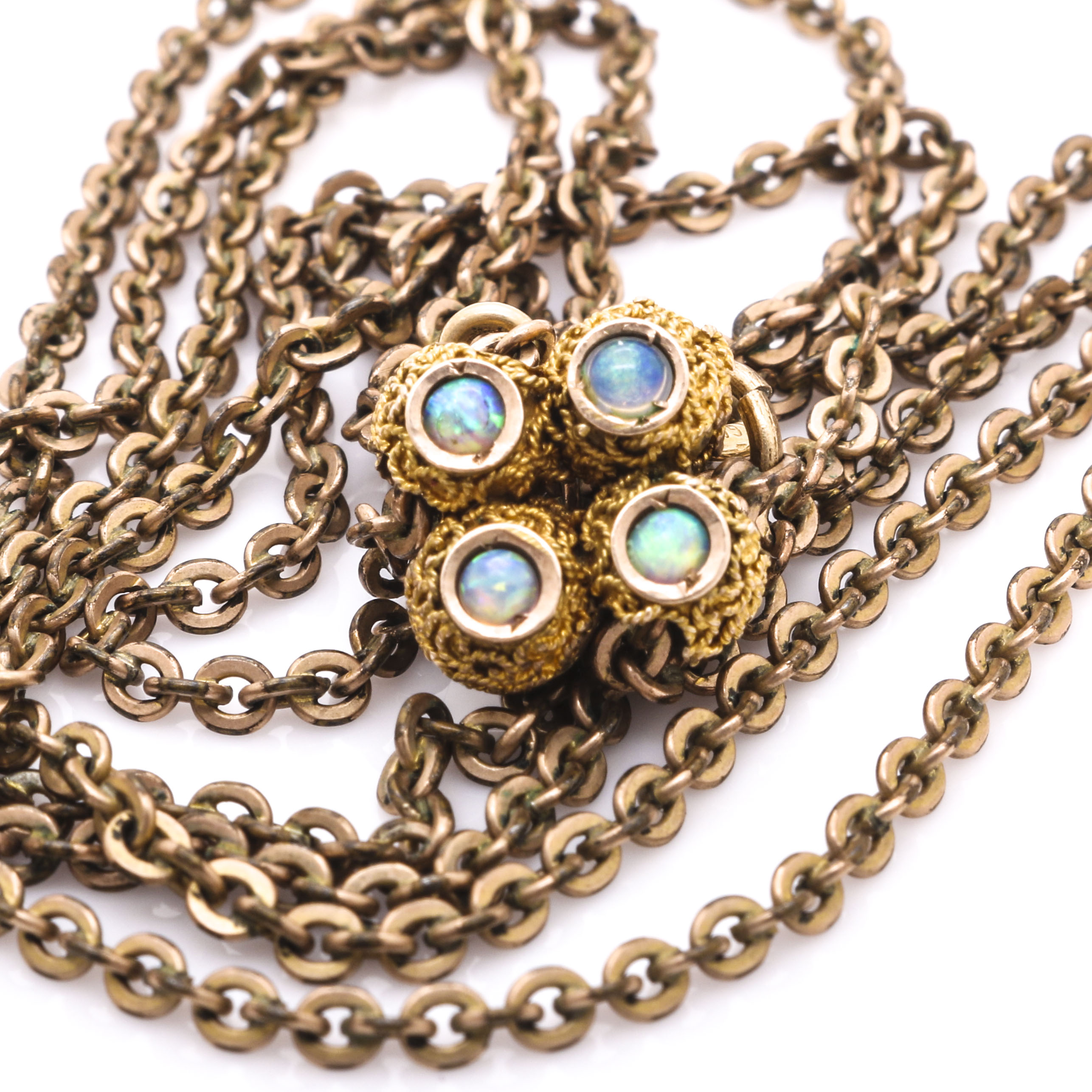 Elgin Pocket Watch with a Gold Filled Opal Chain