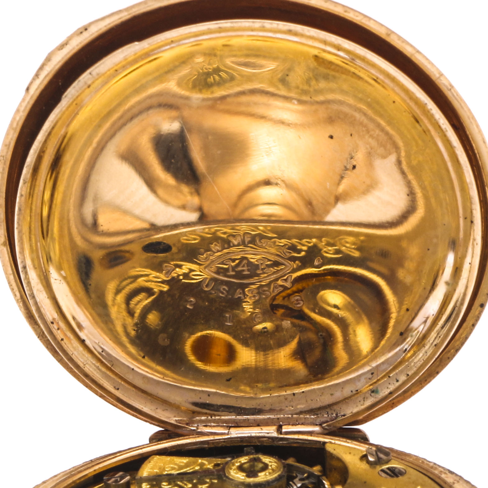 Elgin Pocket Watch with a Gold Filled Opal Chain