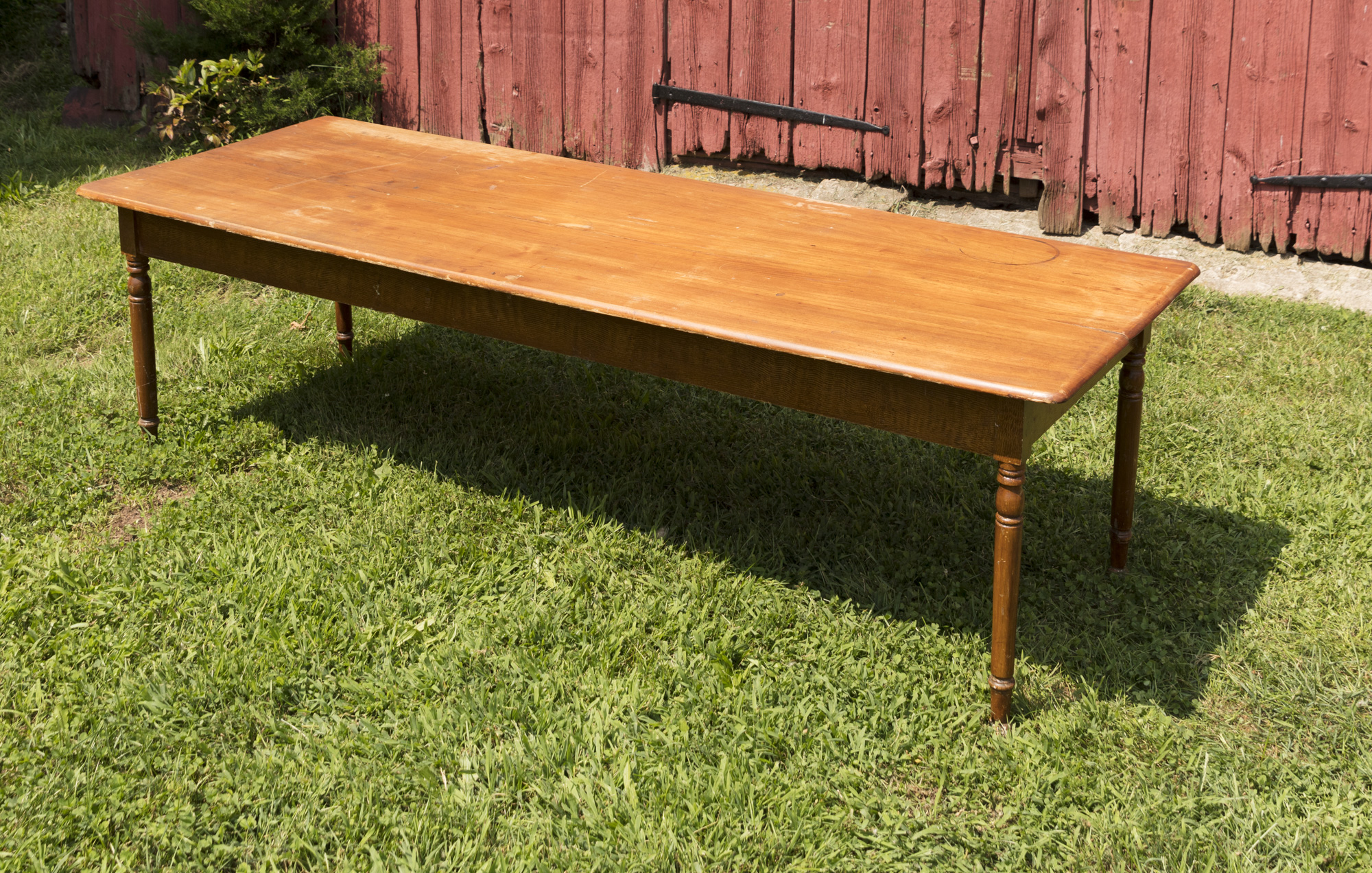 Antique Country Sheraton Style Harvest Table