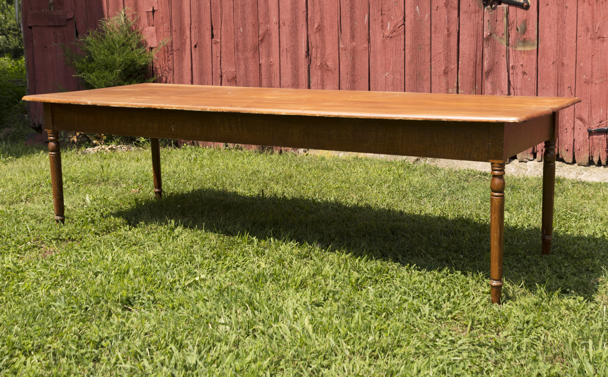 Antique Country Sheraton Style Harvest Table