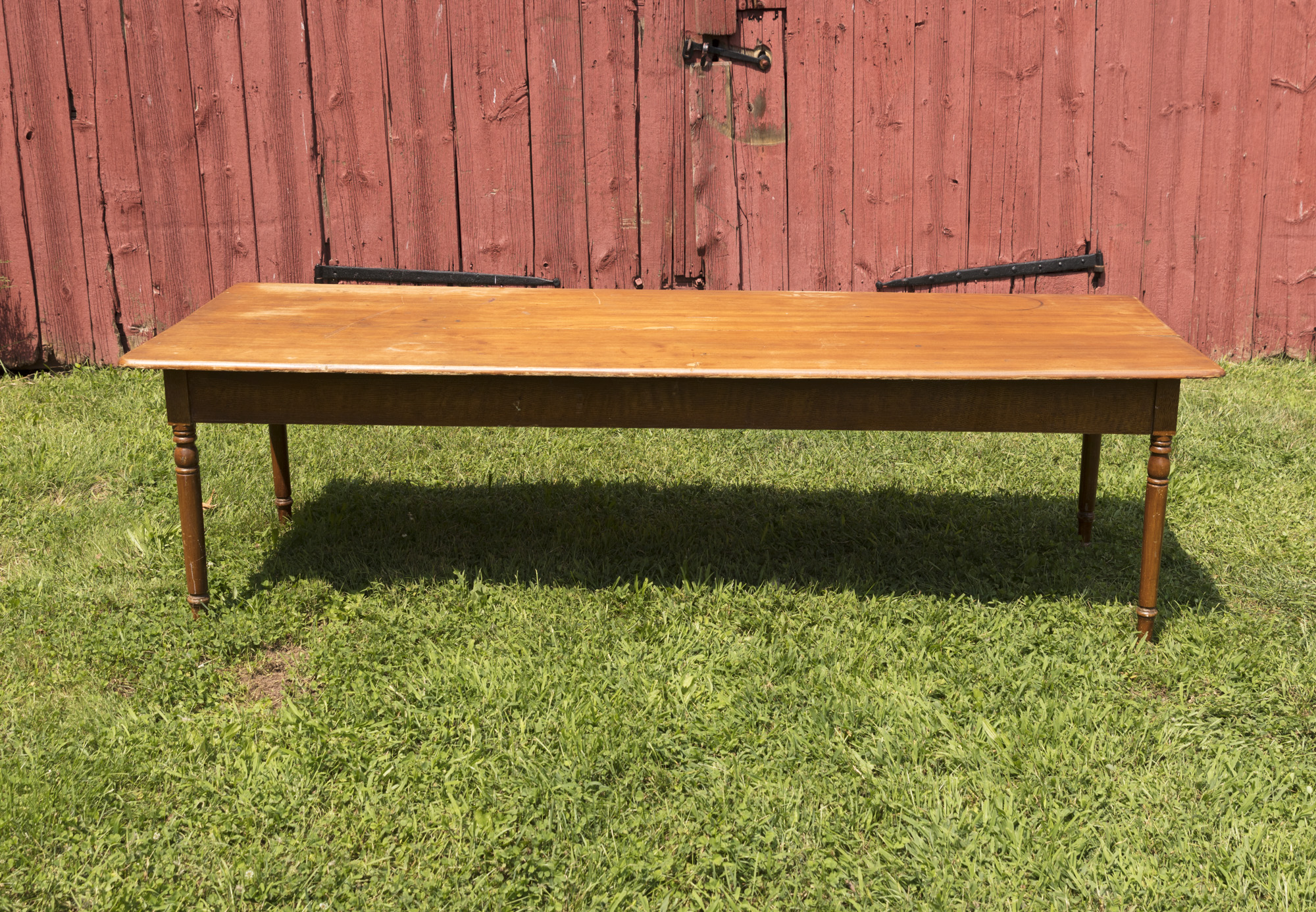 Antique Country Sheraton Style Harvest Table