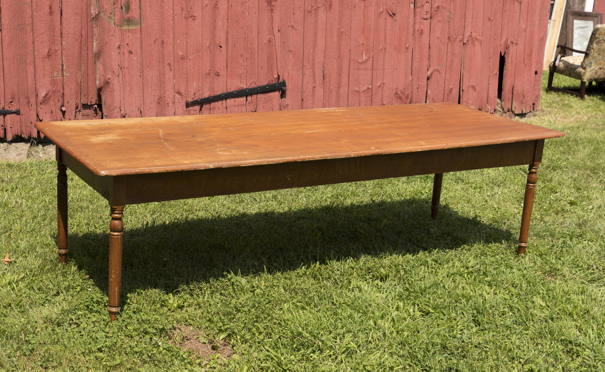 Antique Country Sheraton Style Harvest Table