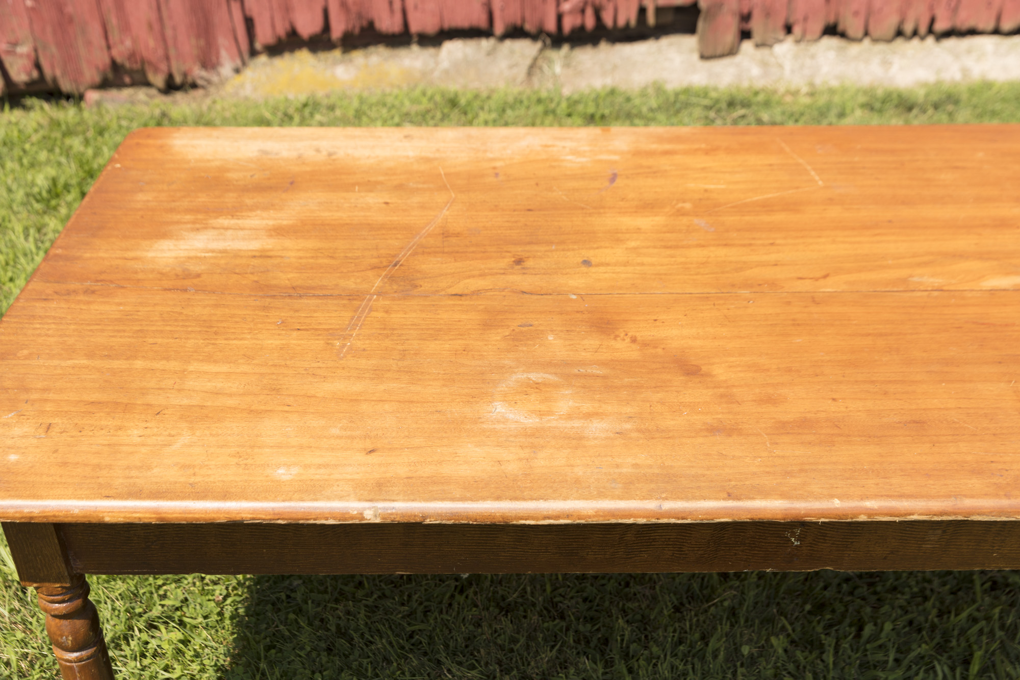 Antique Country Sheraton Style Harvest Table