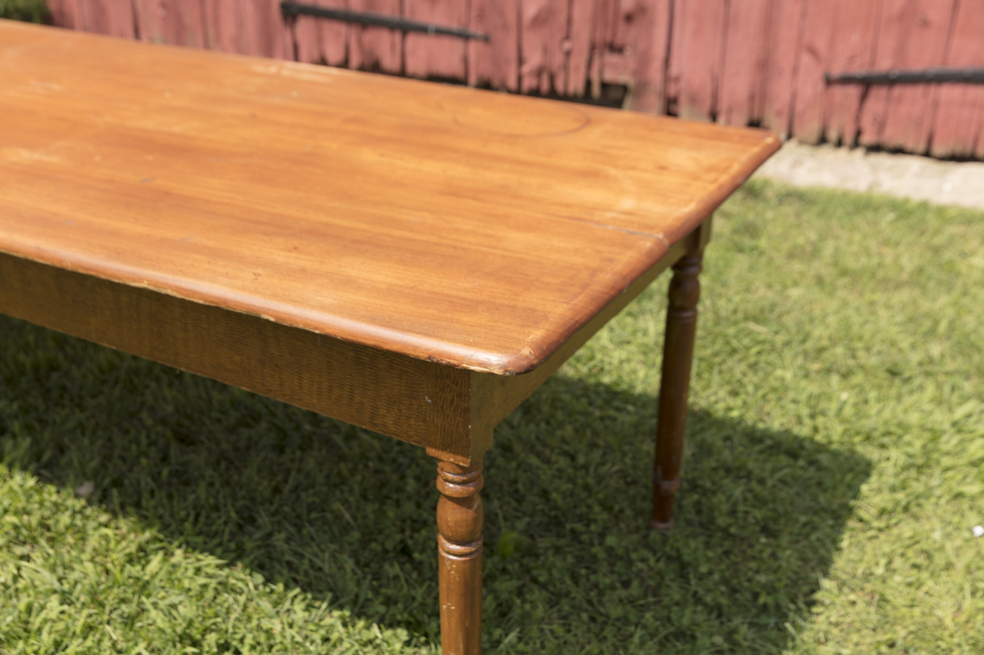 Antique Country Sheraton Style Harvest Table