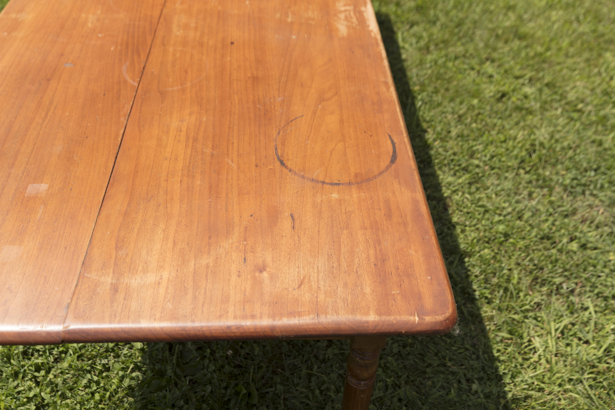 Antique Country Sheraton Style Harvest Table