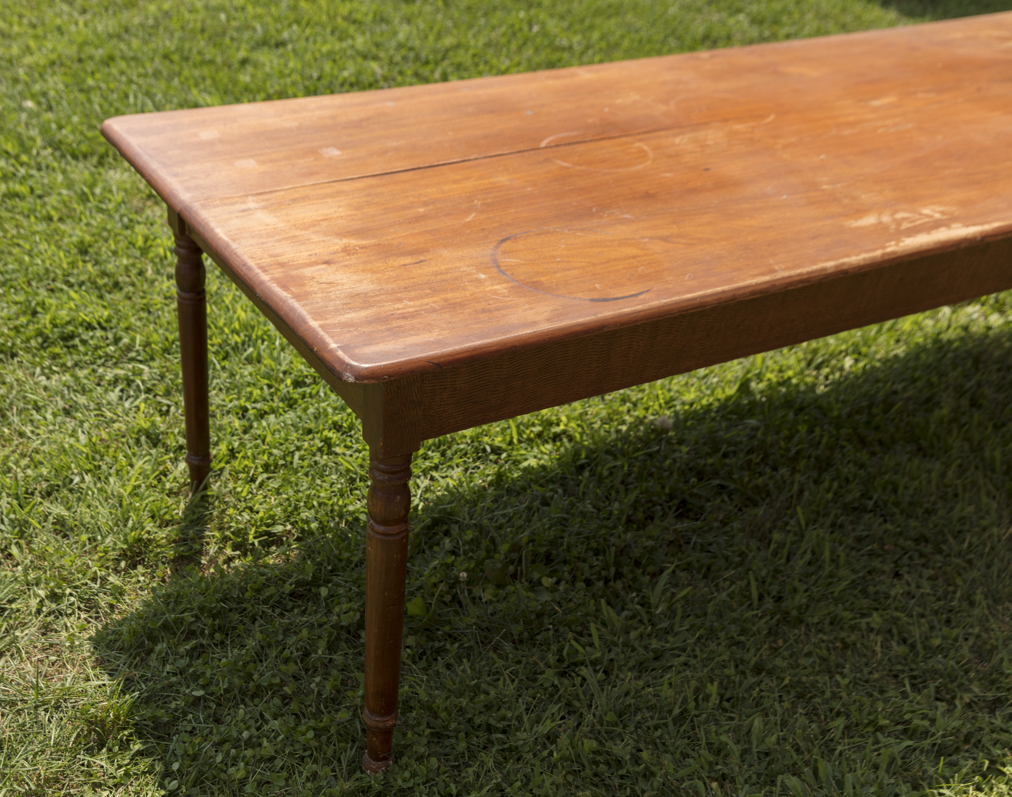 Antique Country Sheraton Style Harvest Table