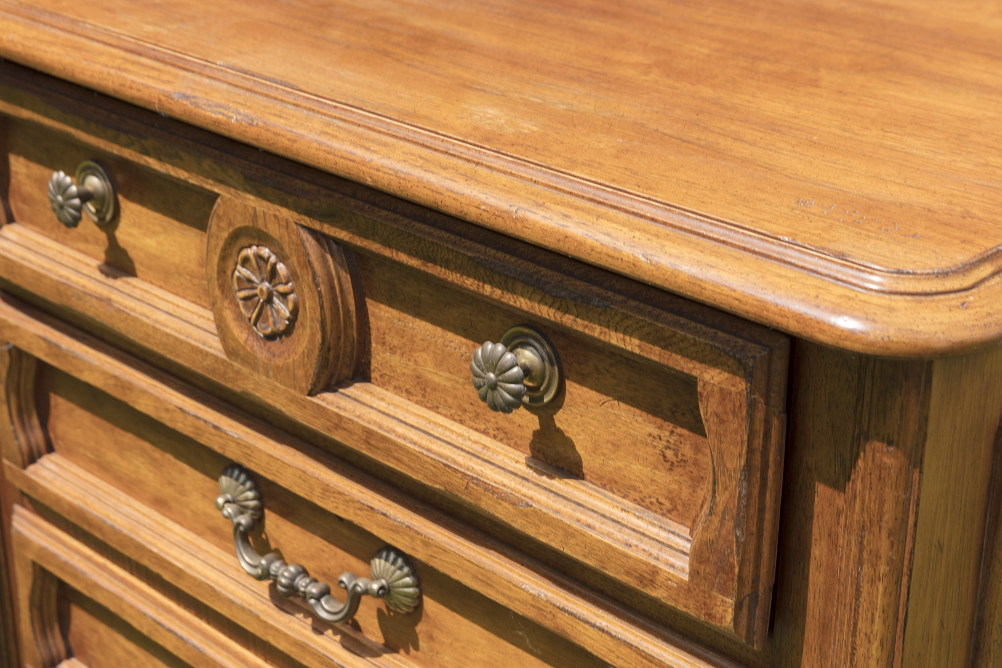 Vintage French Provincial Style Three-Drawer Chest by Thomasville