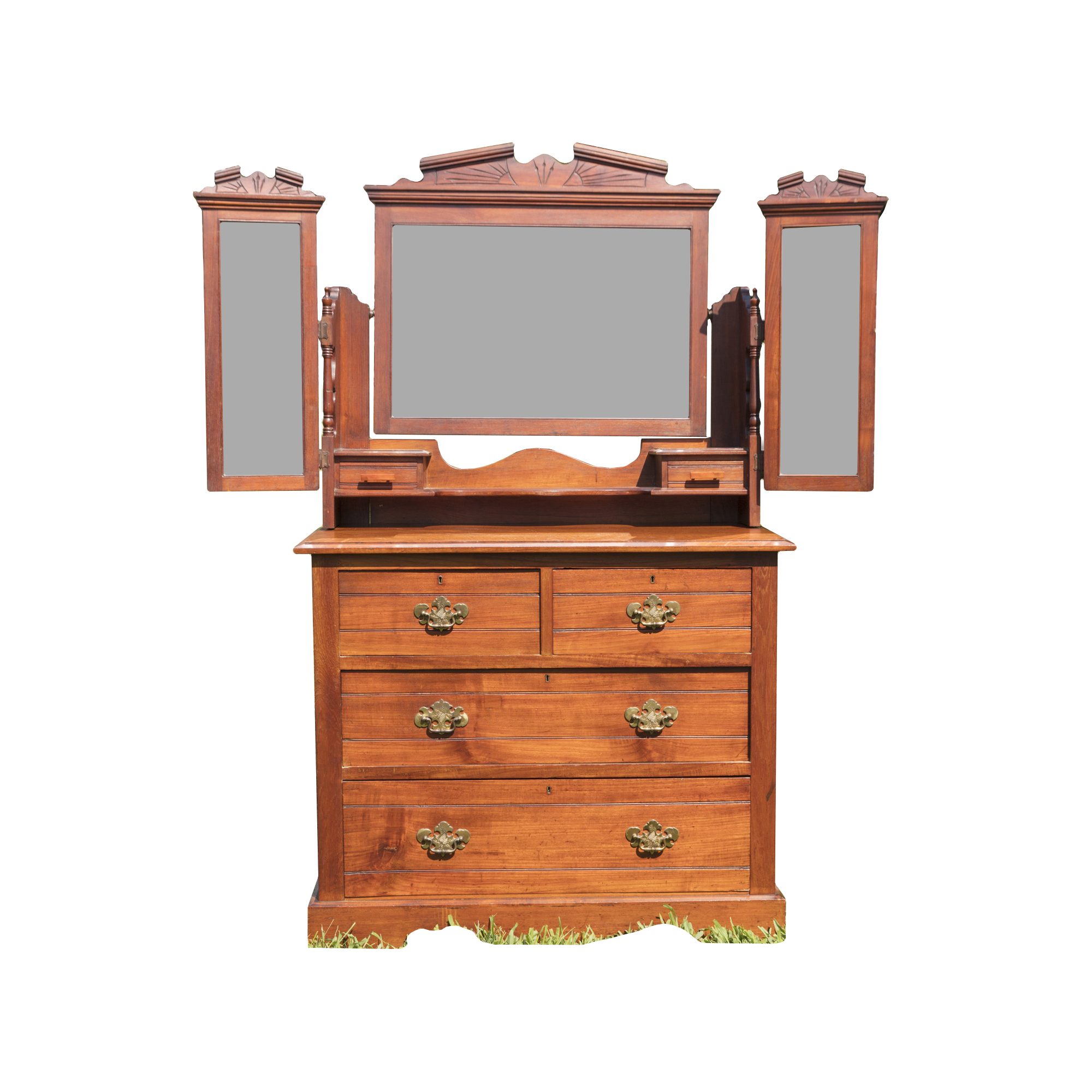 Vintage Eastlake Style Dresser with Vanity Mirrors