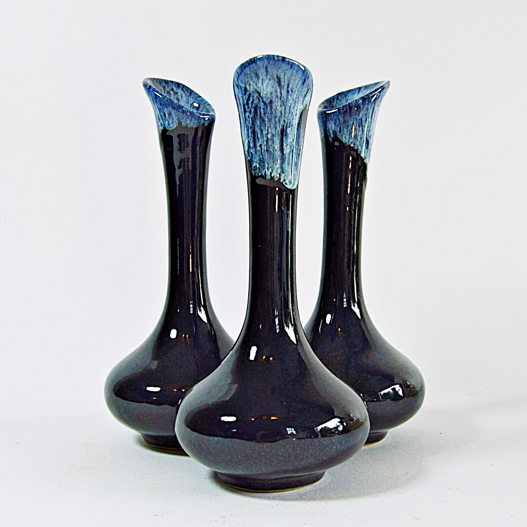 Signed Anna Van Briggle Triple Bud Vase