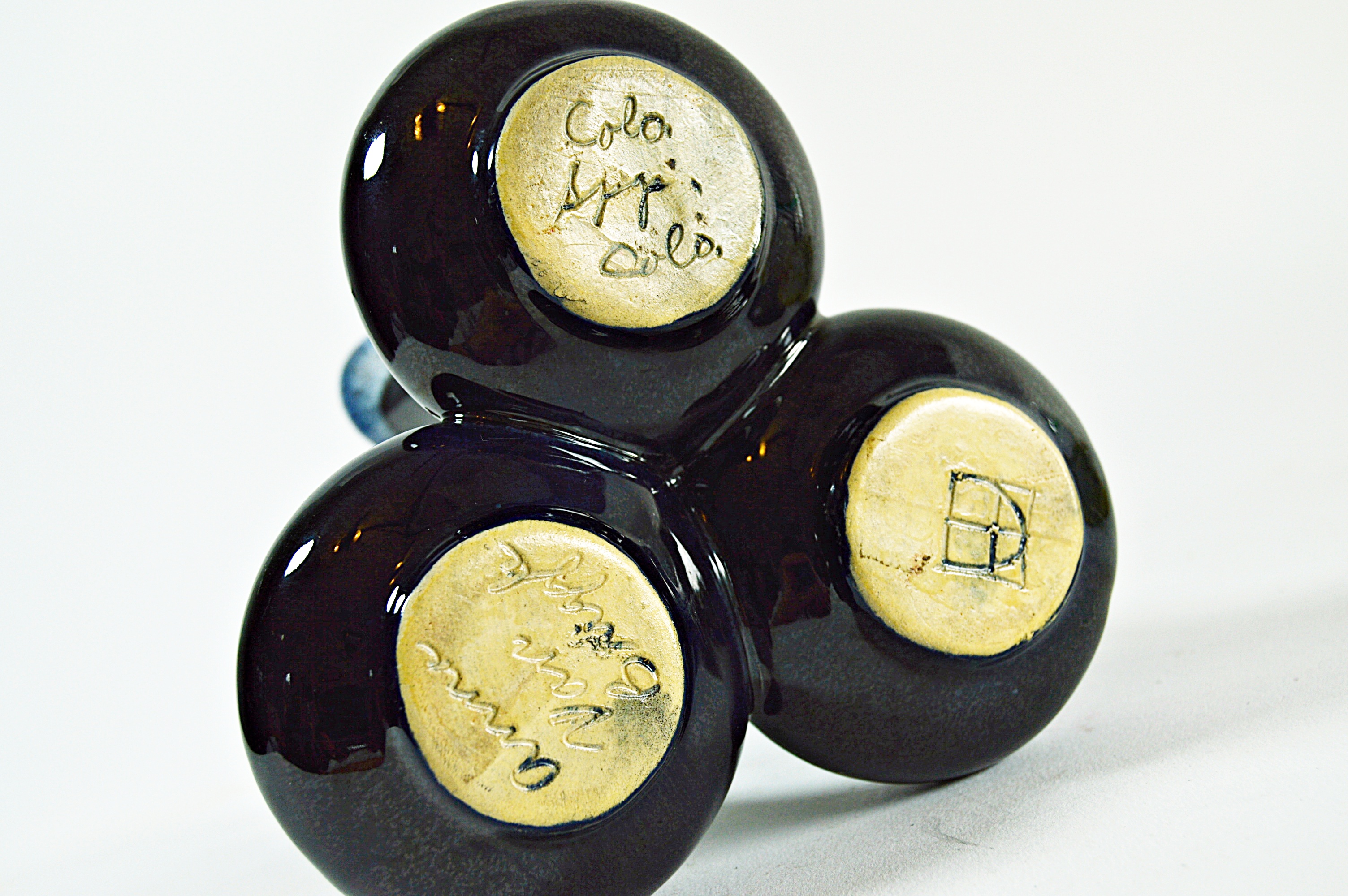 Signed Anna Van Briggle Triple Bud Vase