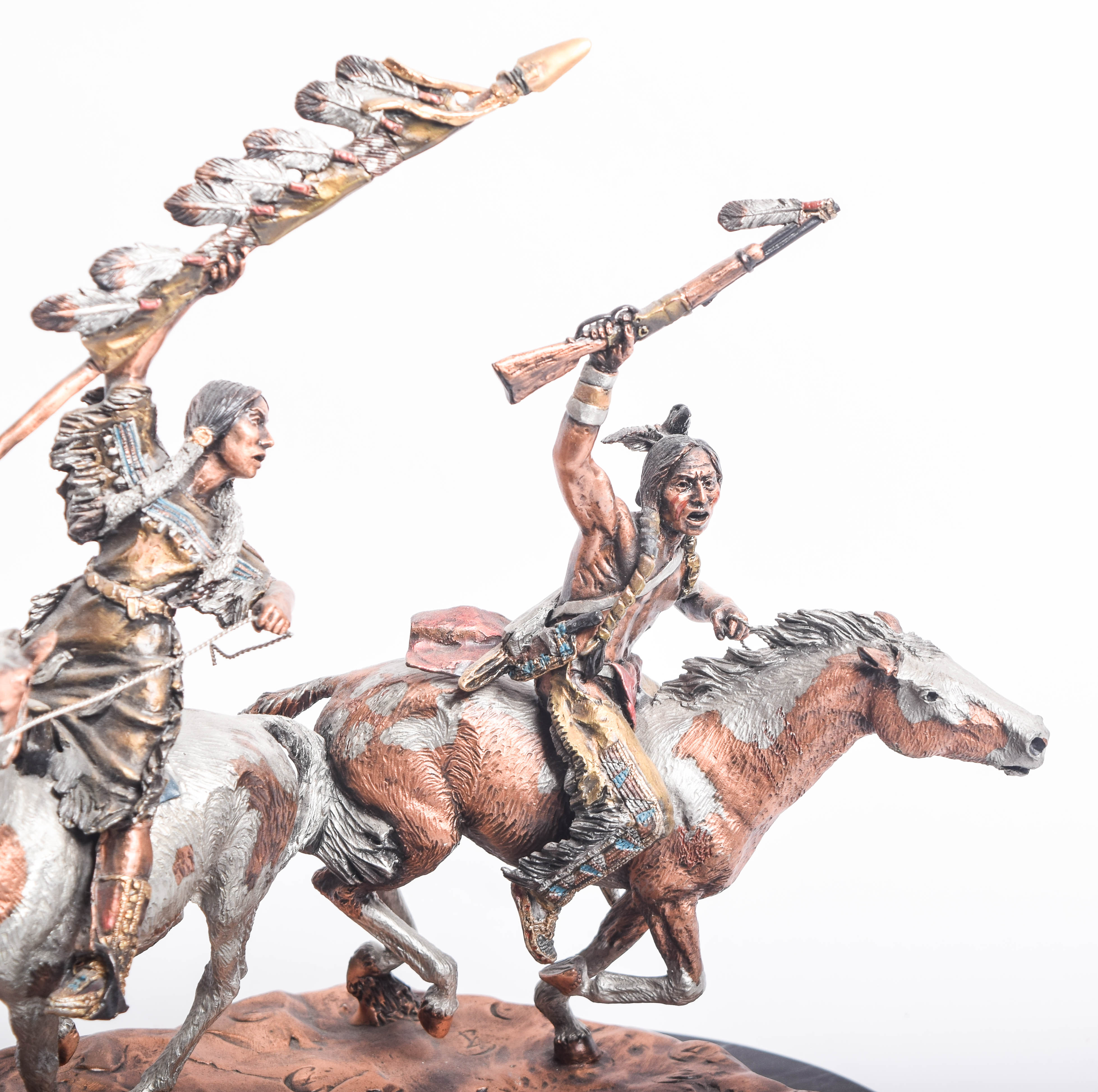 C.A. Pardell Reproduction Metal Sculpture "Defending the People"
