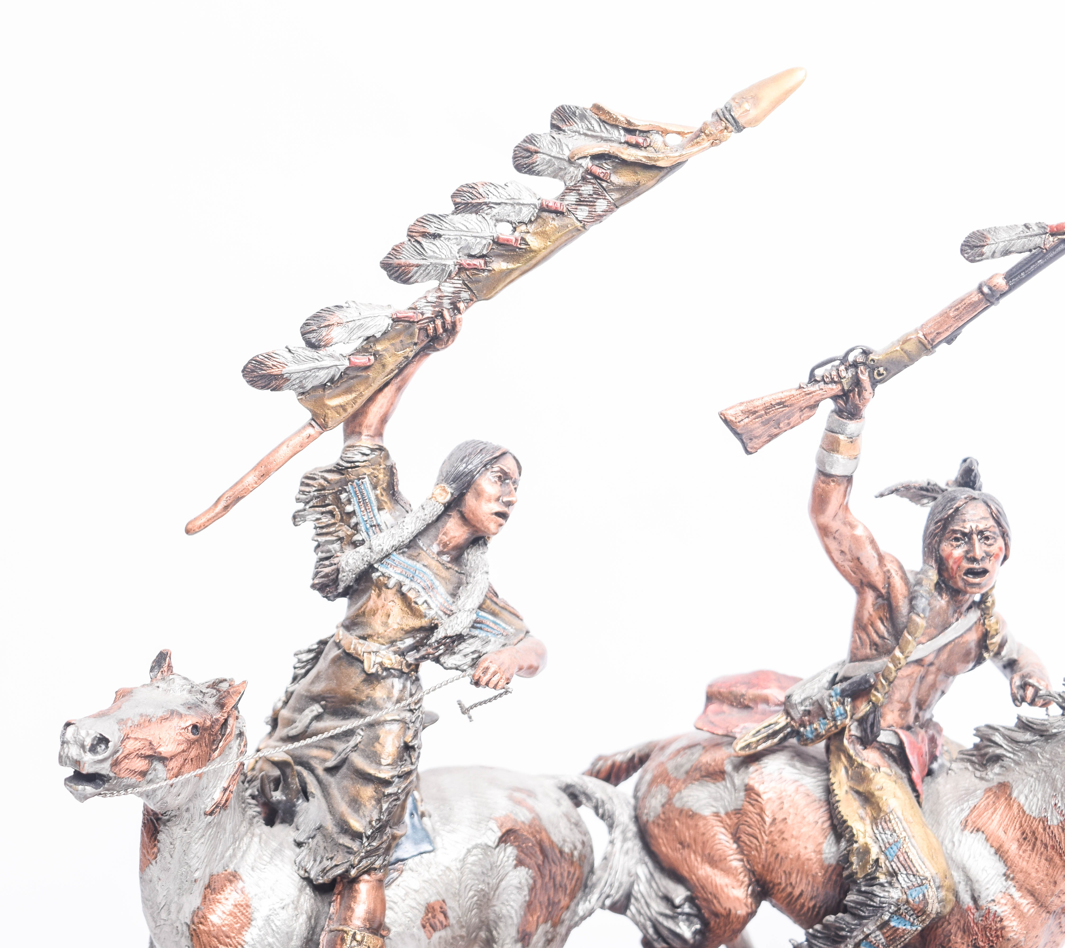 C.A. Pardell Reproduction Metal Sculpture "Defending the People"