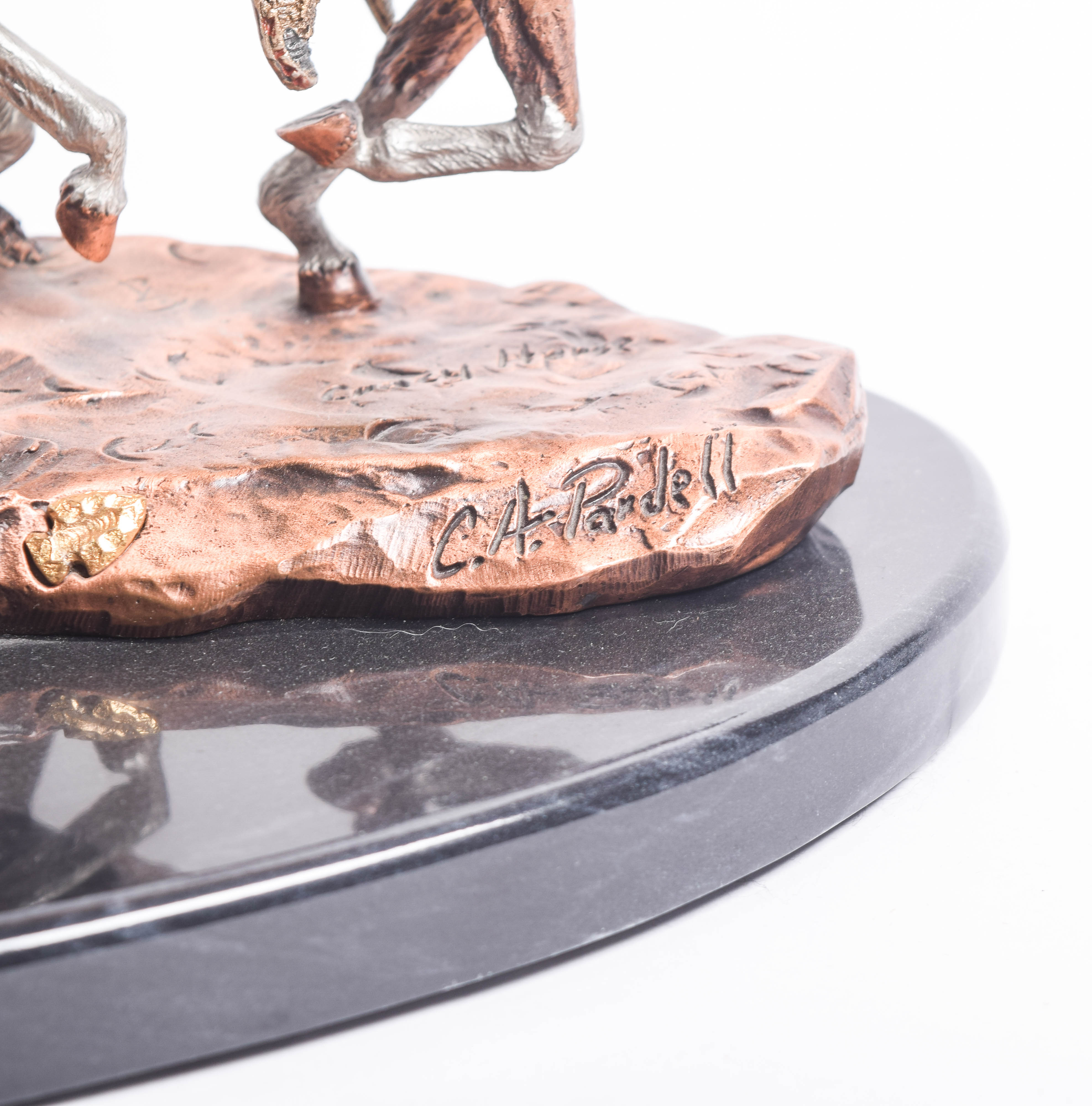 C.A. Pardell Reproduction Metal Sculpture "Defending the People"